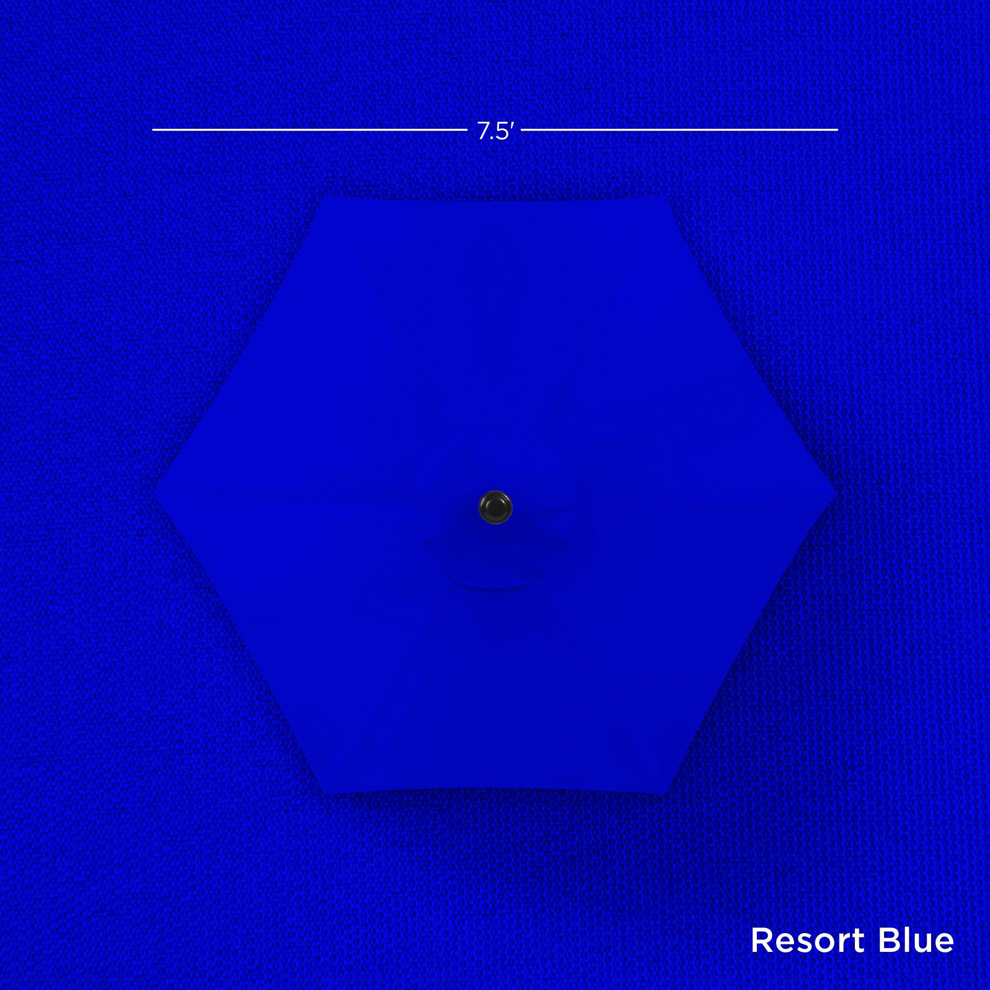 Outdoor Market Patio Umbrella w/ Push Button Tilt, Crank Lift - 7.5ft