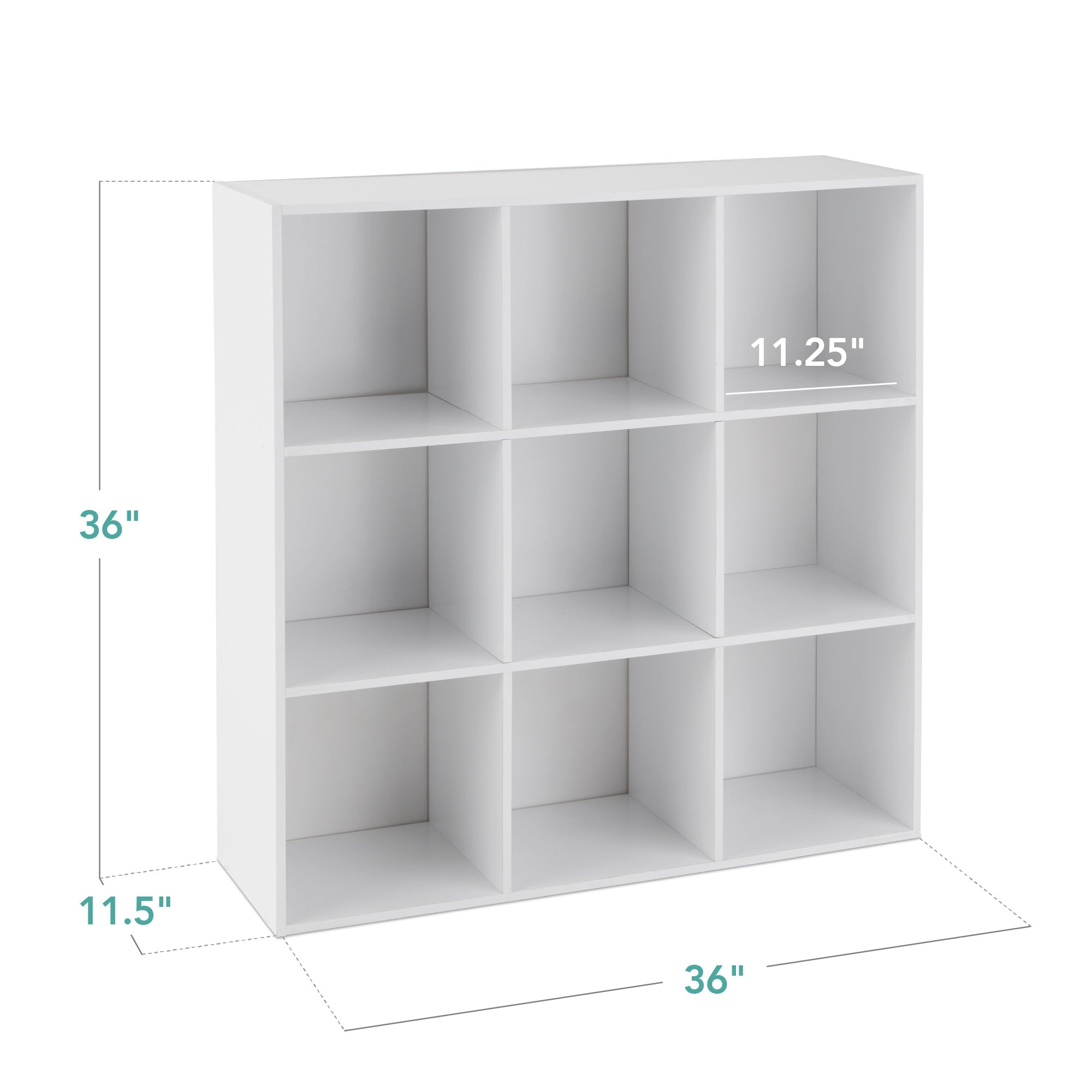 9-Cube Bookshelf Storage Display w/ 3 Removable Panels, Customizable Design