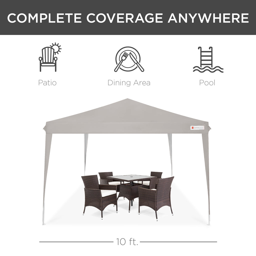 Outdoor Portable Pop Up Canopy Tent w/ Carrying Case, 10x10ft