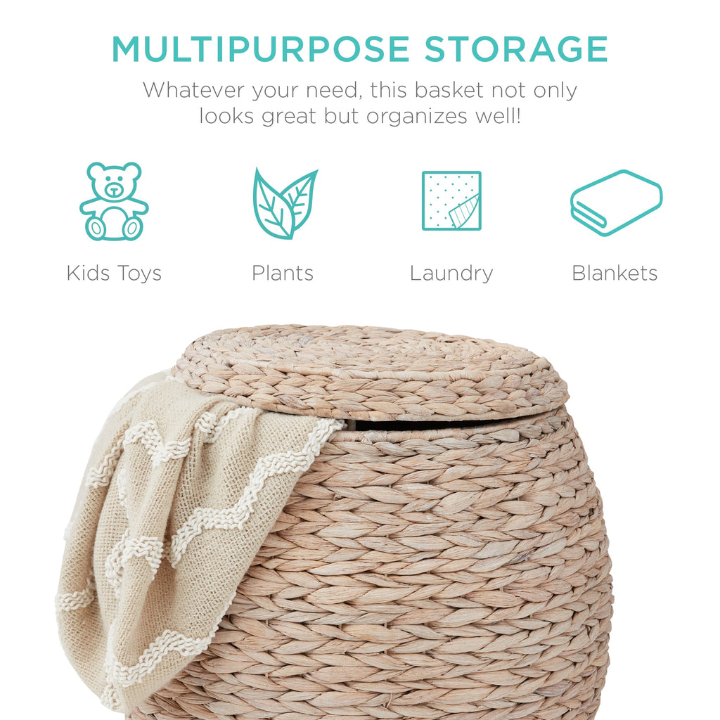 Multipurpose Hyacinth Storage Tote Basket