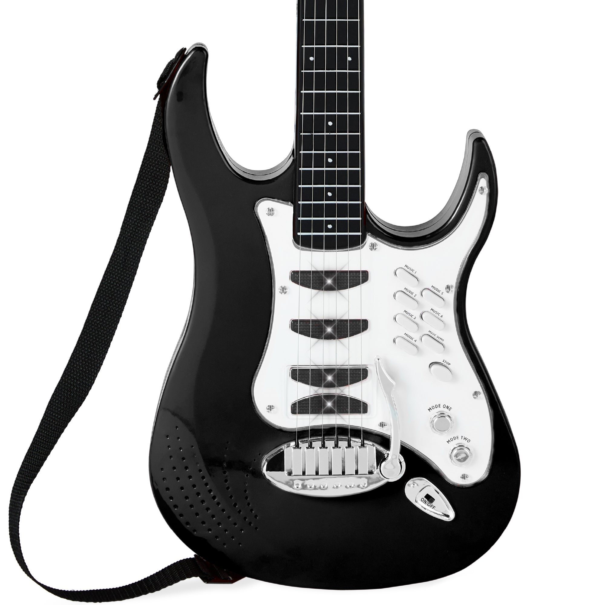 Kids Electric Guitar Toy Play Set w/ 6 Songs, Microphone, Amp