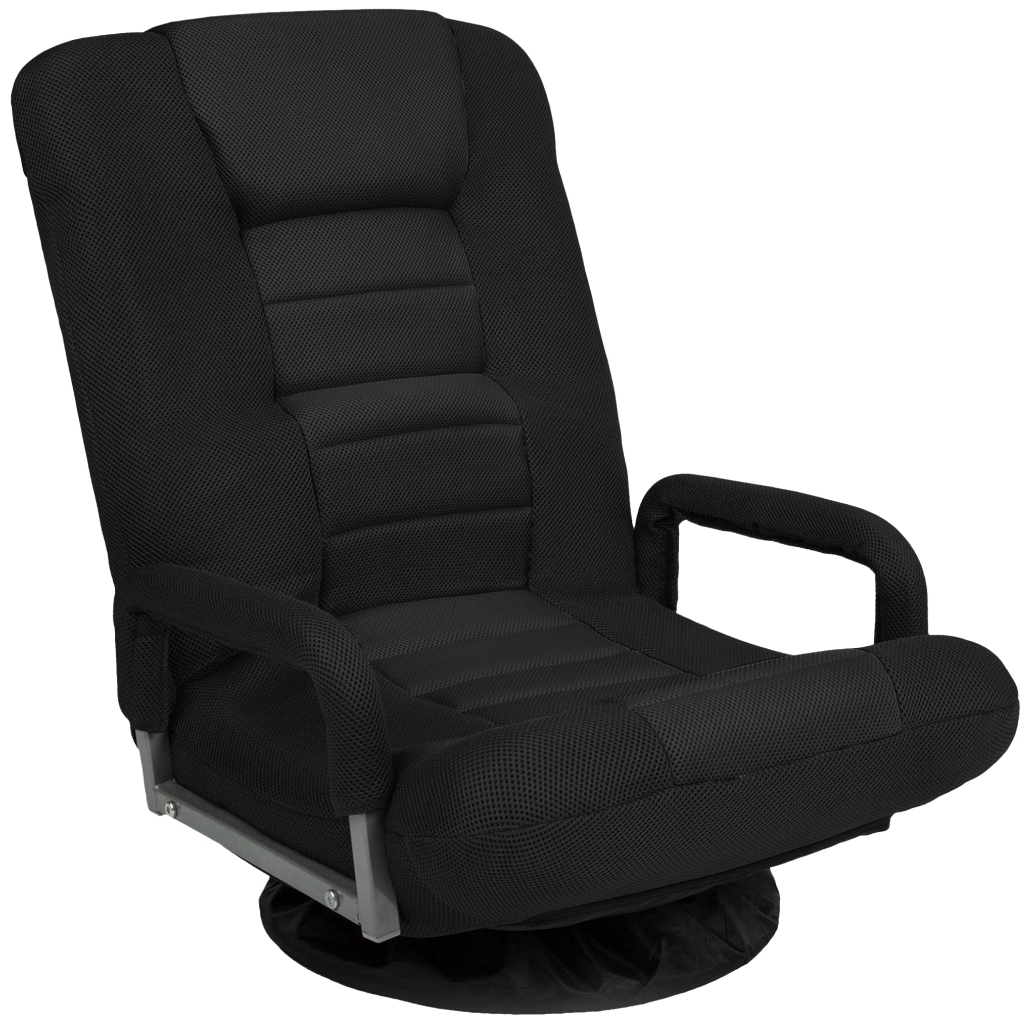 Gaming Floor Chair w/ 360-Degree Swivel, Armrest, Adjustable Backrest