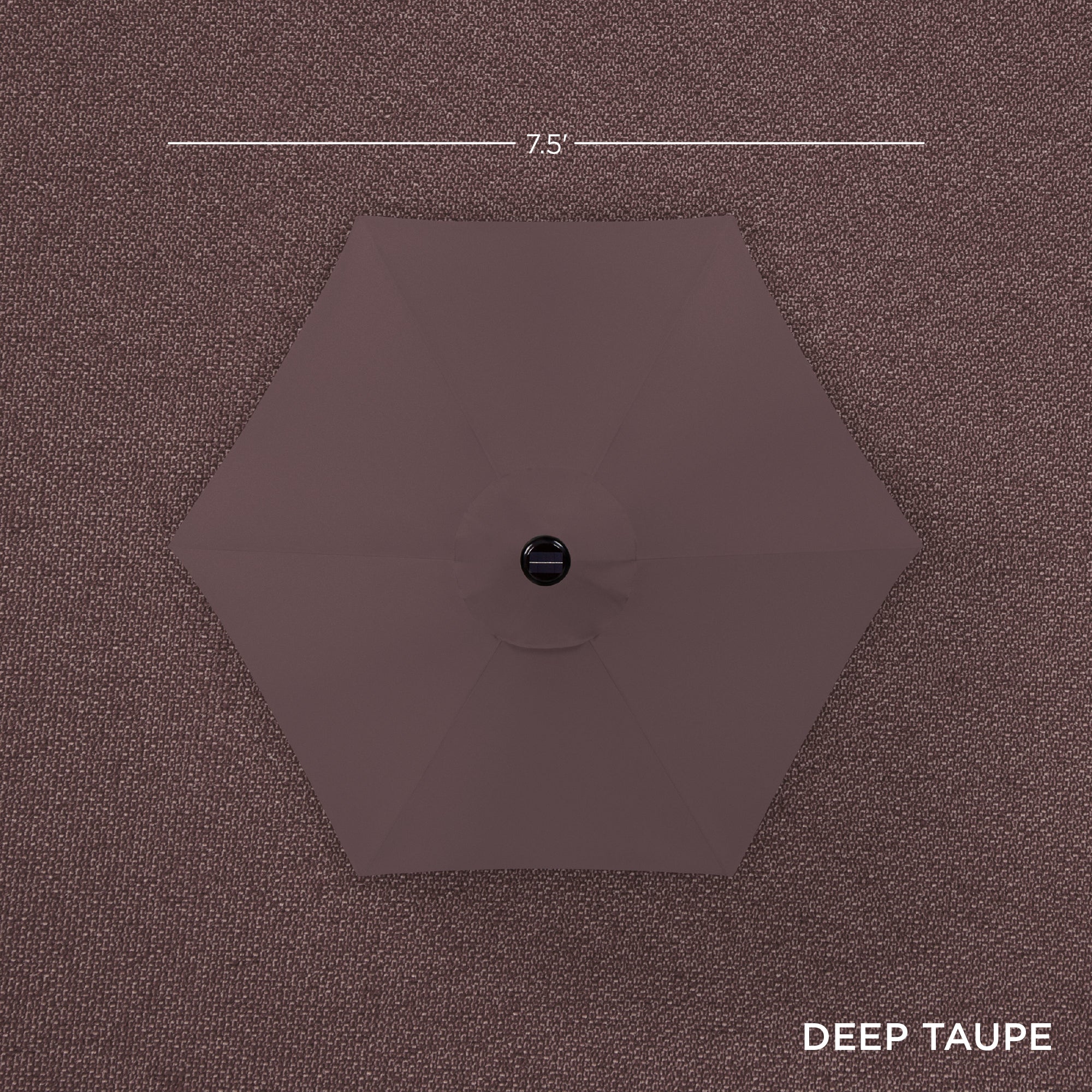 Outdoor Solar Patio Umbrella w/ Push Button Tilt, Crank Lift - 7.5ft