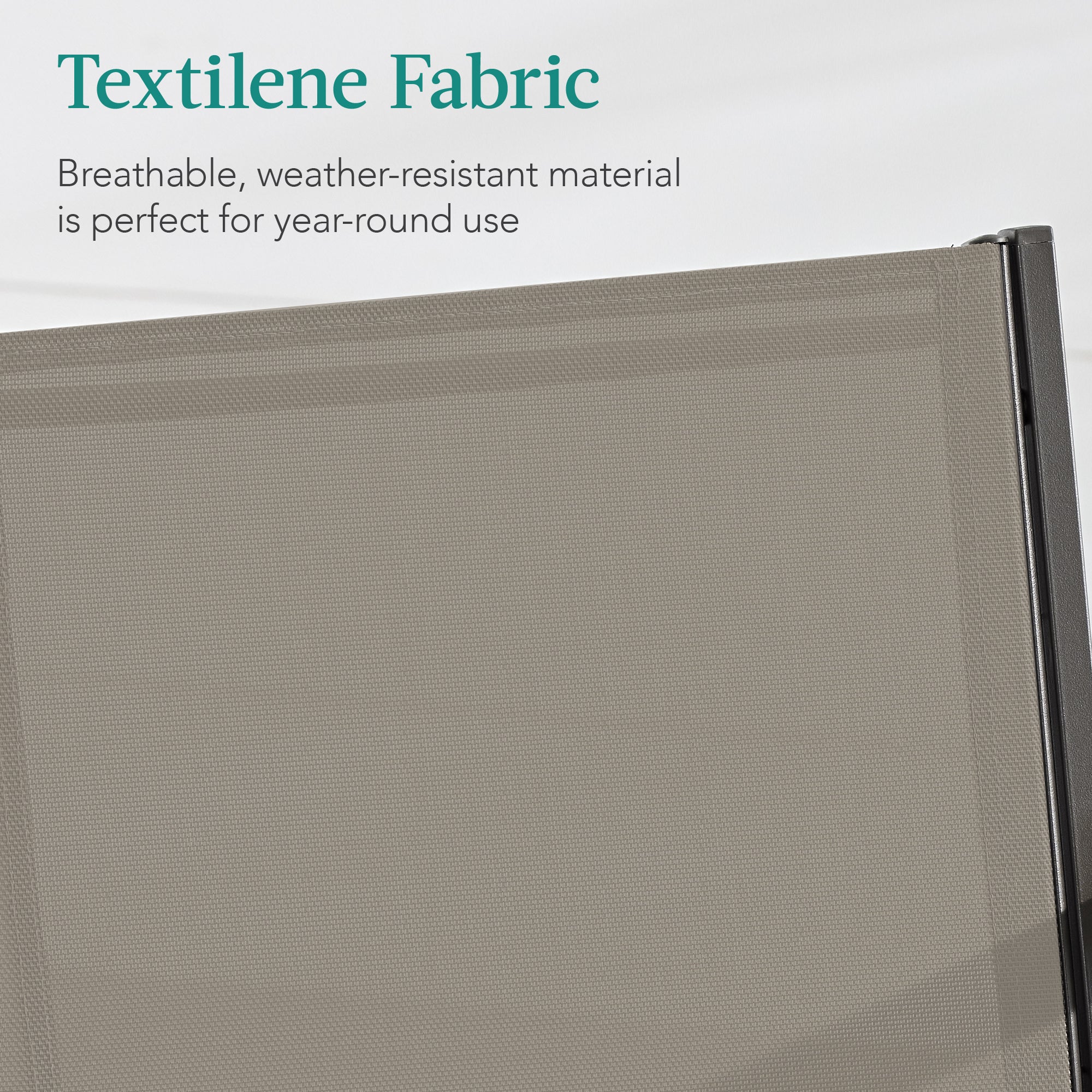 4-Piece Textilene Outdoor Conversation Set w/ Cushions, Table