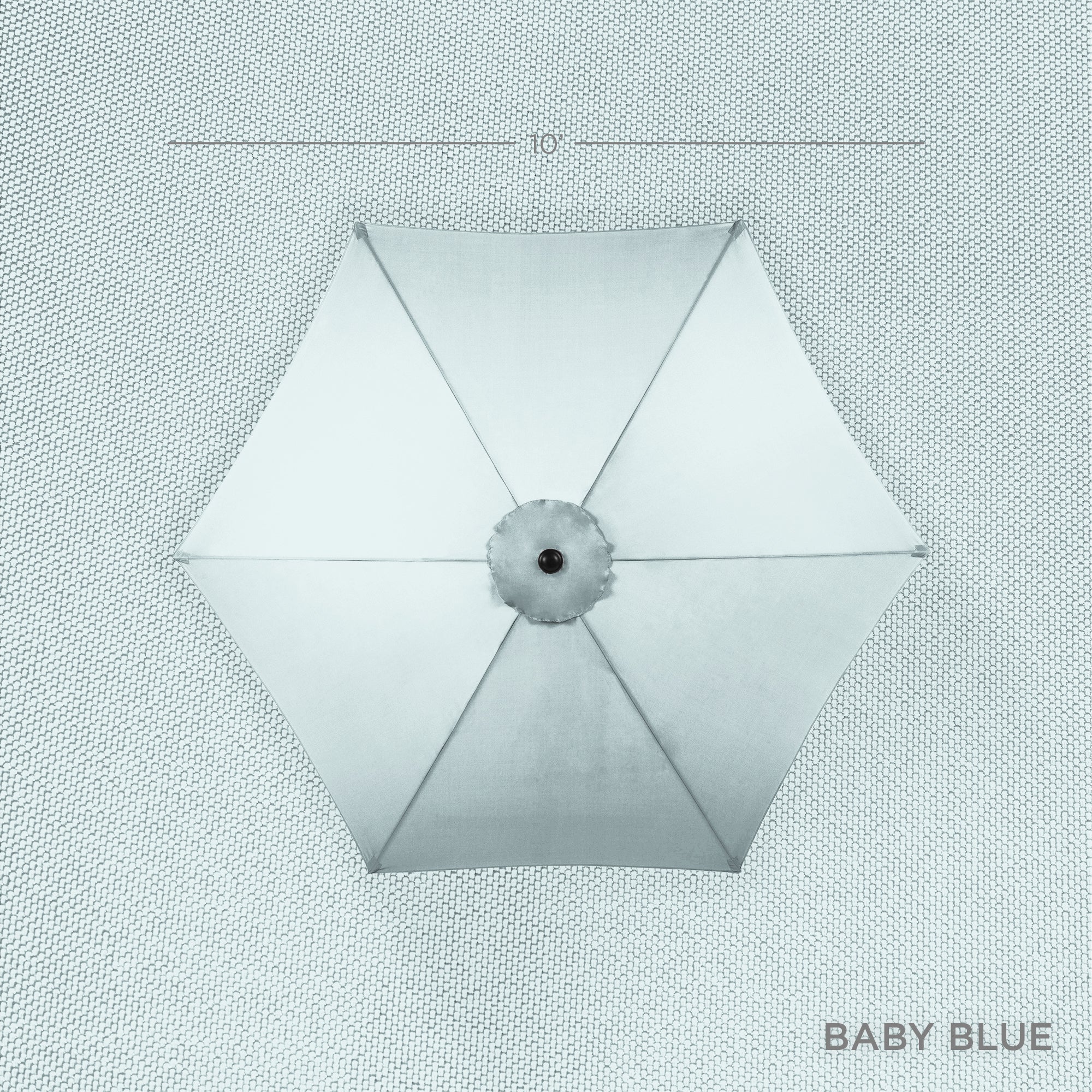 Outdoor Steel Market Patio Umbrella Decoration w/ Tilt, Crank Lift - 10ft