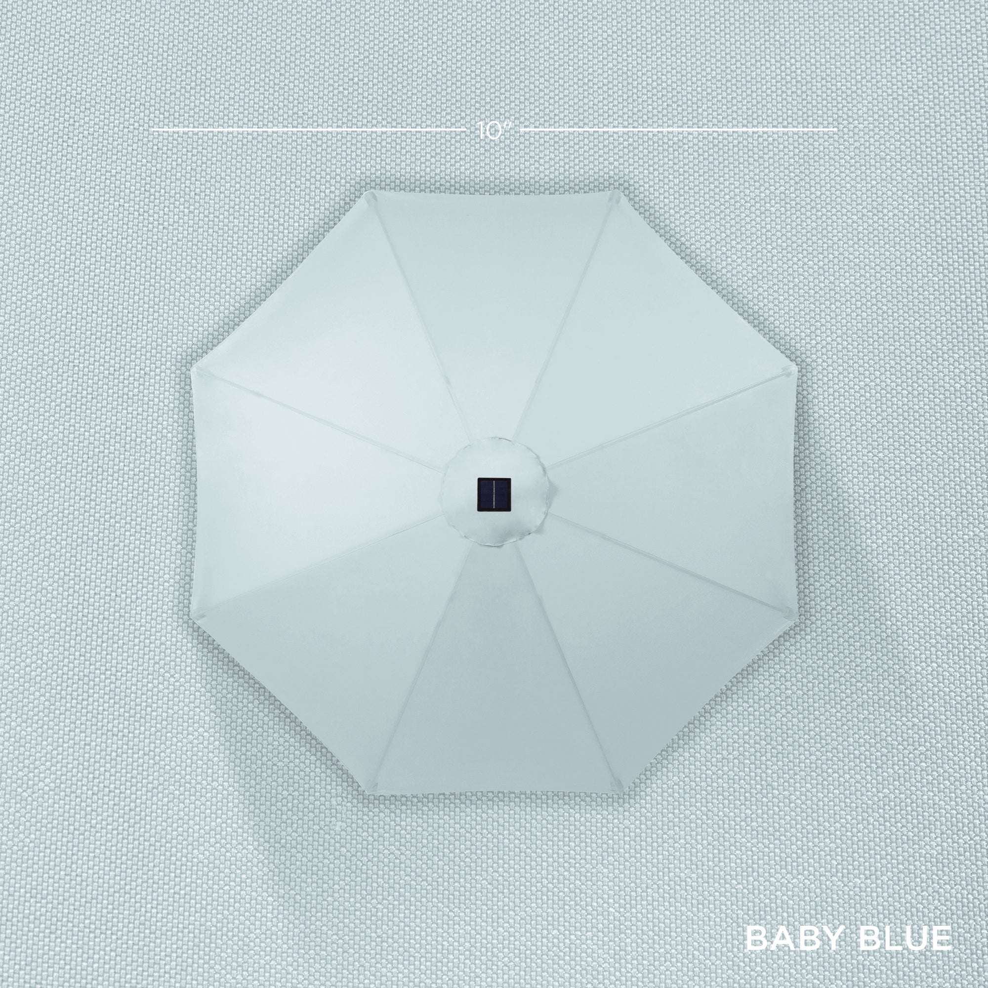 Solar LED Lighted Patio Umbrella w/ Tilt Adjustment, UV-Resistant - 10ft