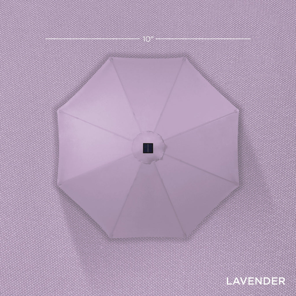 Solar LED Lighted Patio Umbrella w/ Tilt Adjustment, UV-Resistant - 10ft