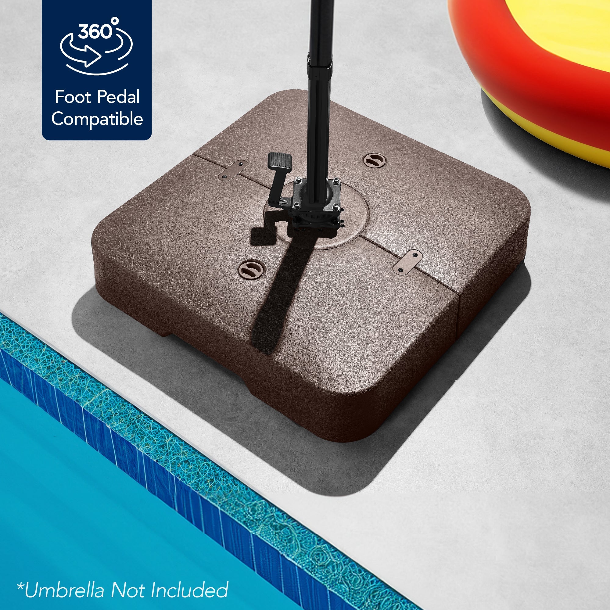 Fillable Heavy-Duty Cantilever Umbrella Base w/ 330lb Capacity