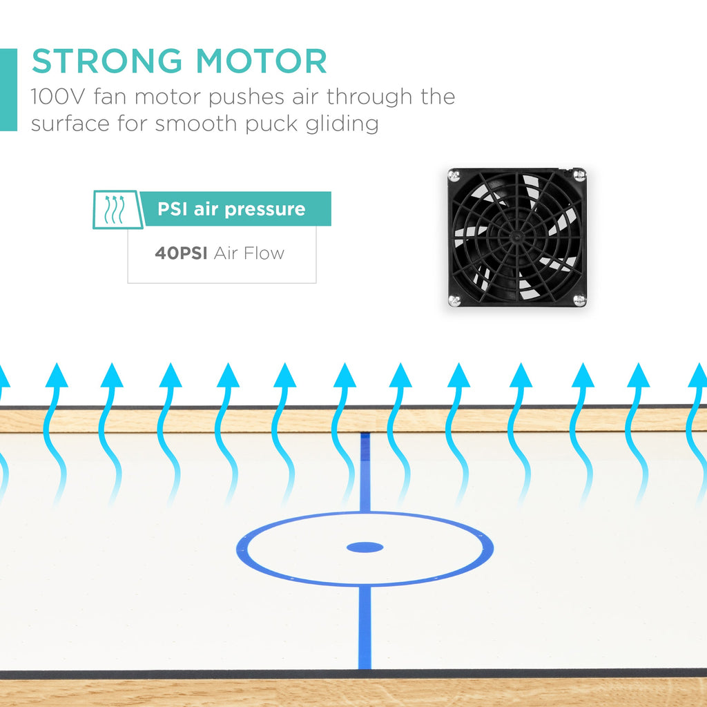 Tabletop Air Hockey Arcade Game Table w/ 2 Pucks, 2 Strikers - 40in