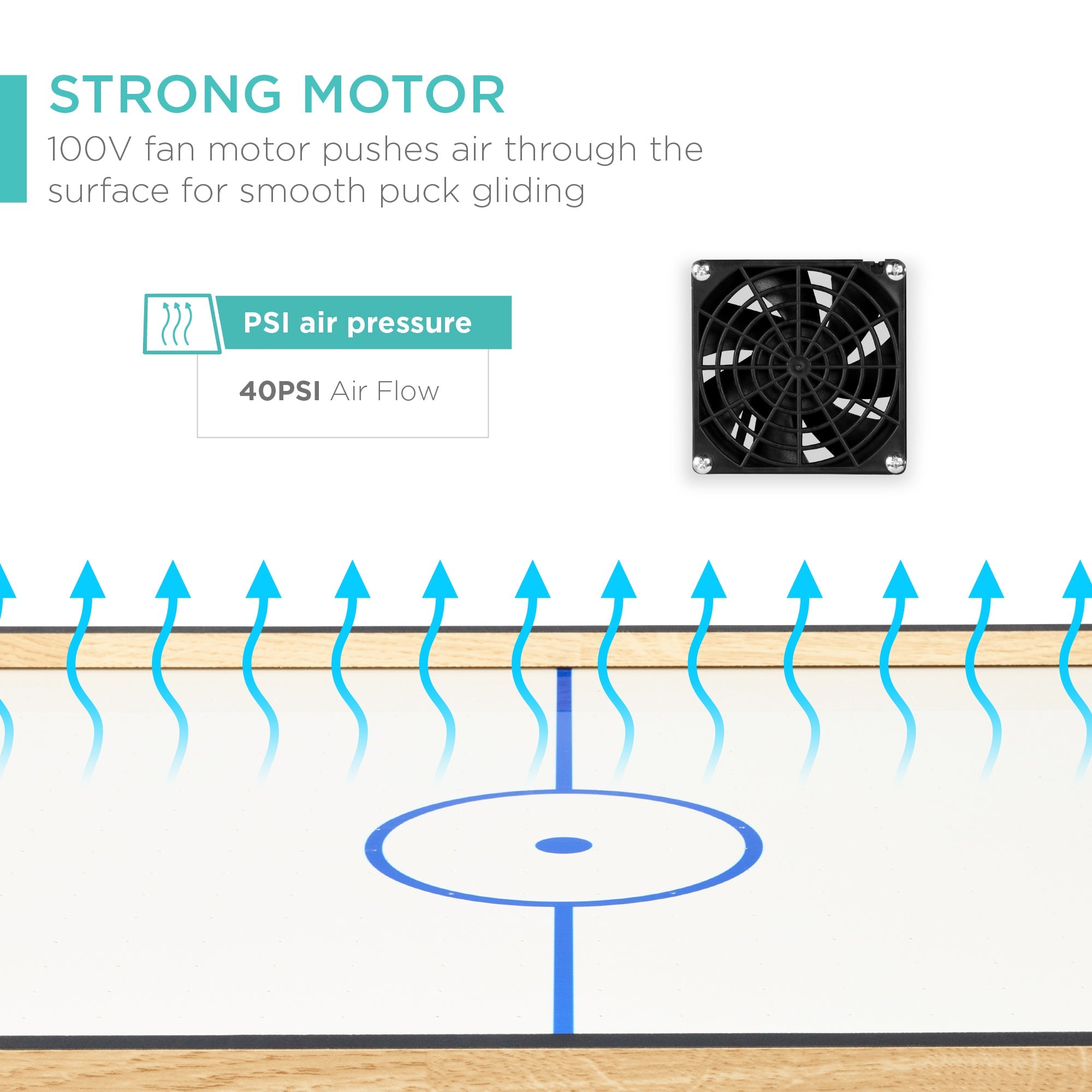 Tabletop Air Hockey Arcade Game Table w/ 2 Pucks, 2 Strikers - 40in