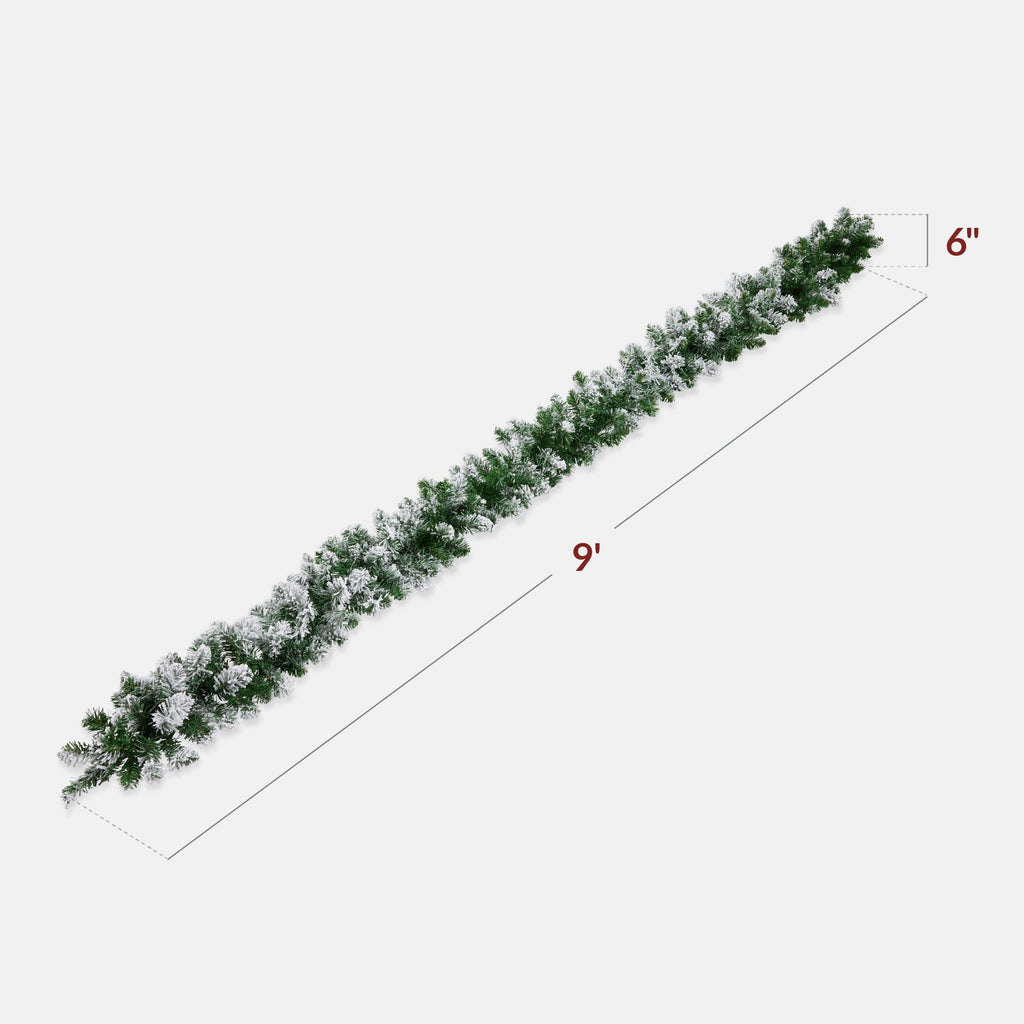 9ft Pre-Lit Christmas Garland w/ 50 Lights, Pine Cones, Berries