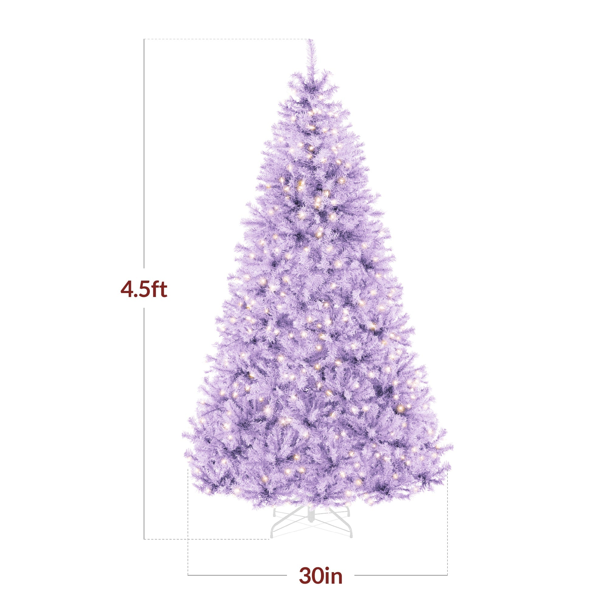 Pre-Lit Artificial Lavender Christmas Tree w/ Incandescent Lights