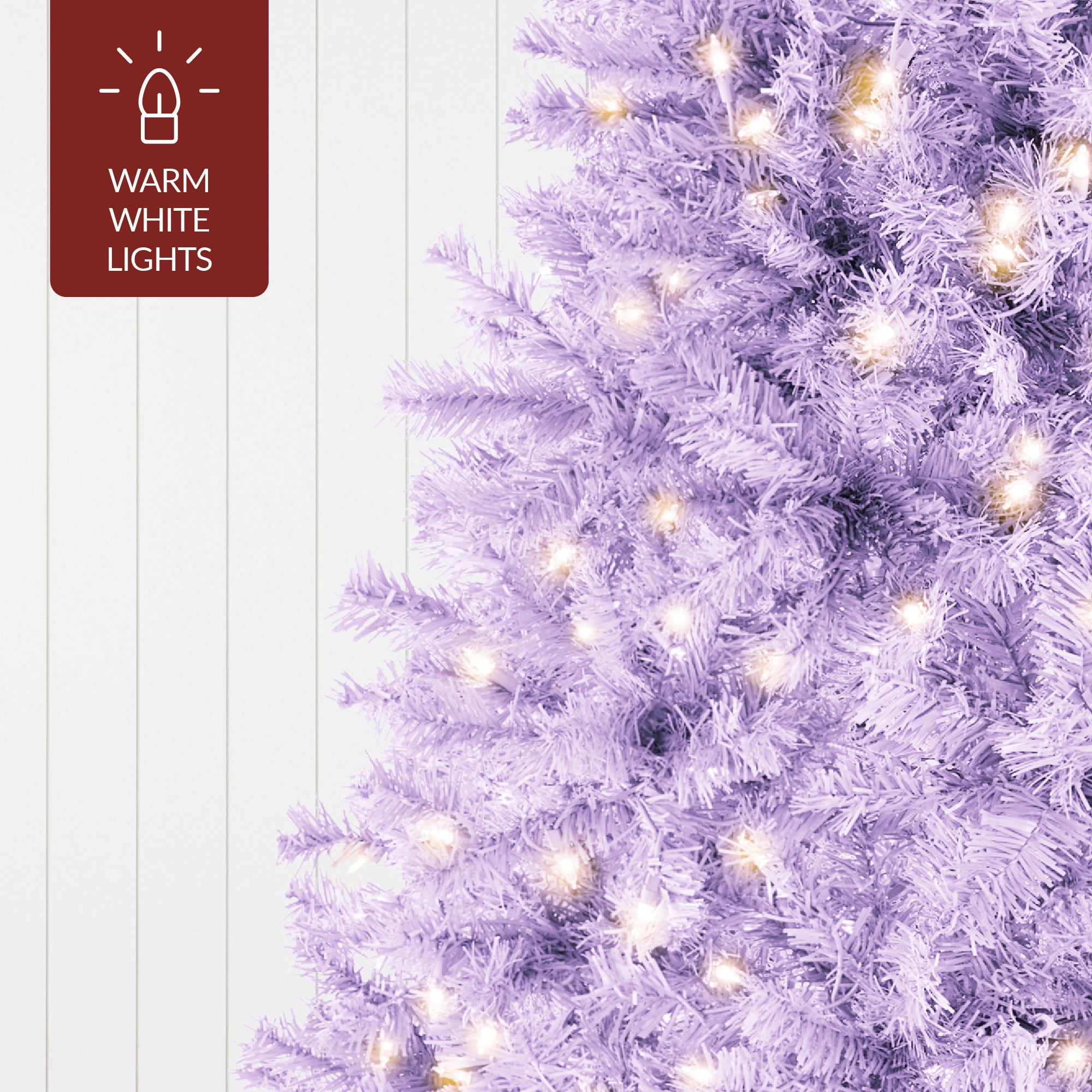 Pre-Lit Artificial Lavender Christmas Tree w/ Incandescent Lights