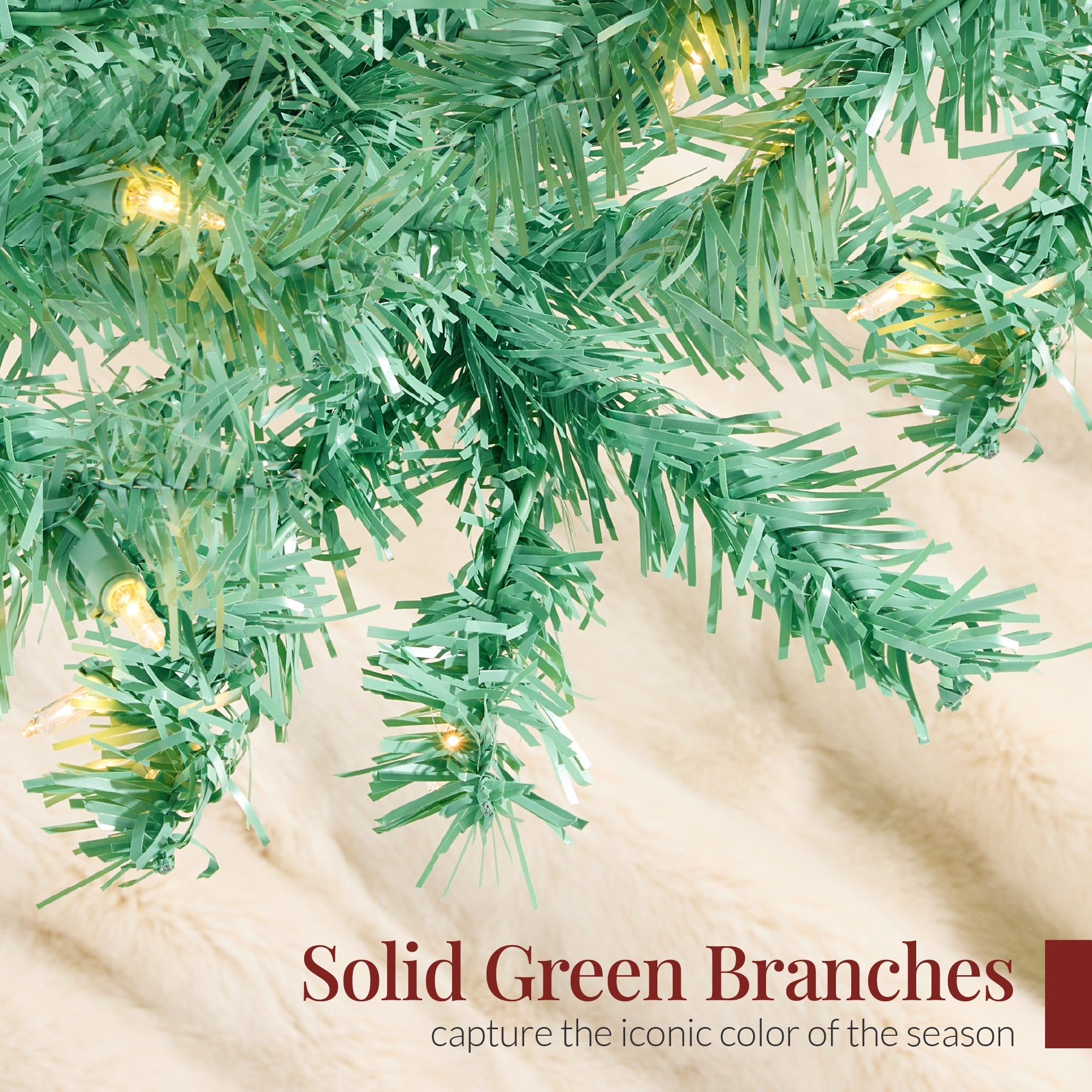 Pre-Lit Artificial Sage Green Christmas Tree w/ Incandescent Lights