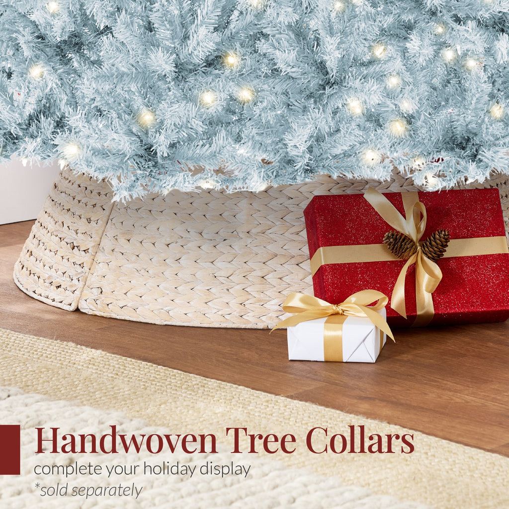 Pre-Lit Artificial Ice Blue Christmas Tree w/ Incandescent Lights