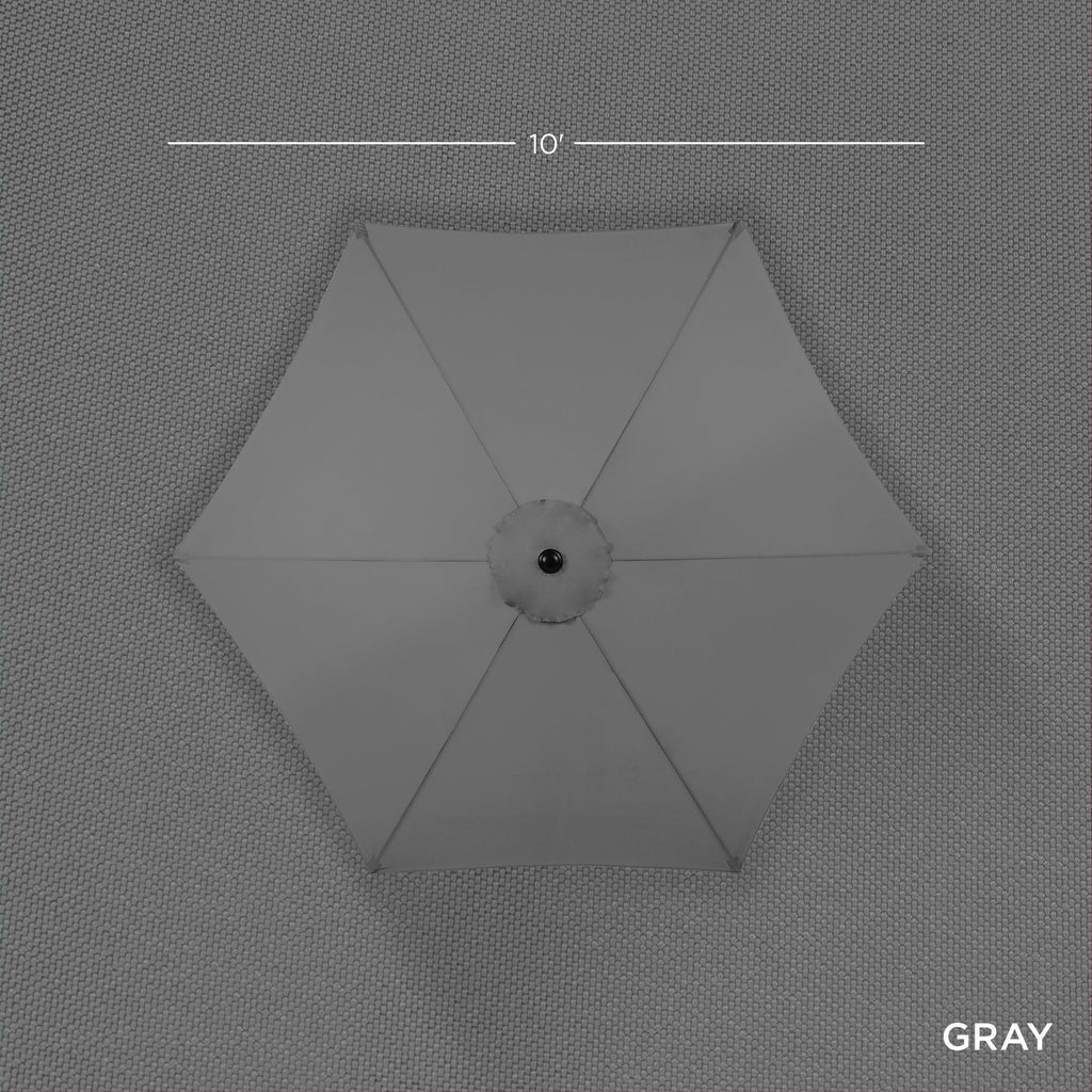 Outdoor Woodgrain Pattern Patio Umbrella Decoration w/ Tilt, Crank - 10ft