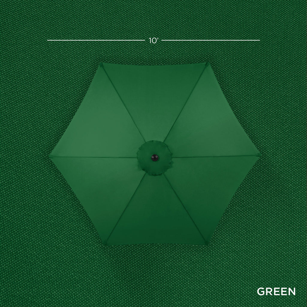 Outdoor Woodgrain Pattern Patio Umbrella Decoration w/ Tilt, Crank - 10ft