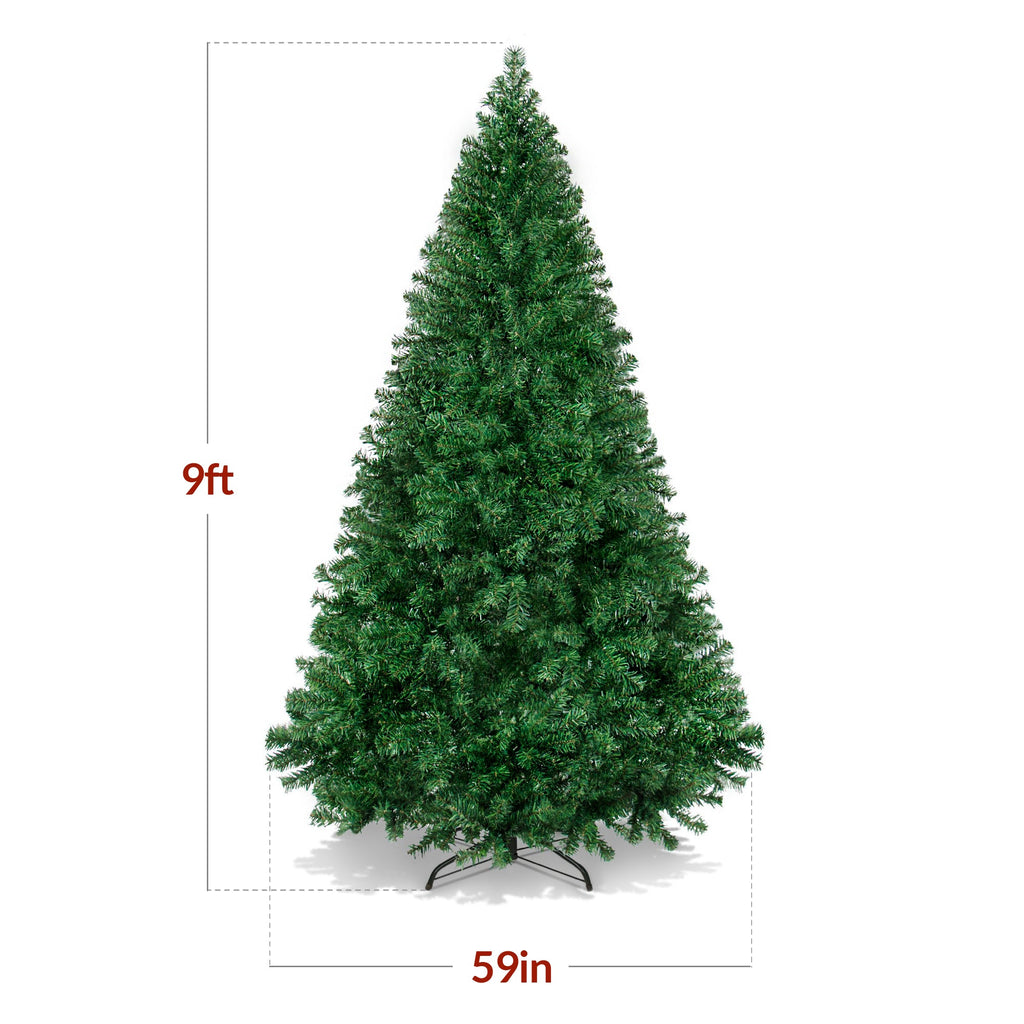 Artificial Green Christmas Tree, Unlit Pine Design w/Easy Assembly