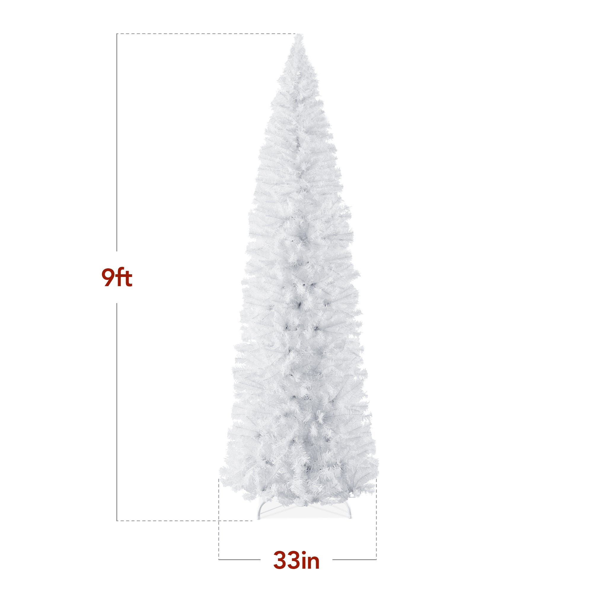White Artificial Pencil Holiday Christmas Tree