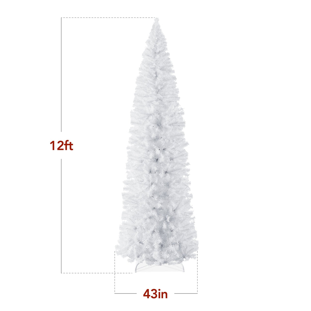 White Artificial Pencil Holiday Christmas Tree