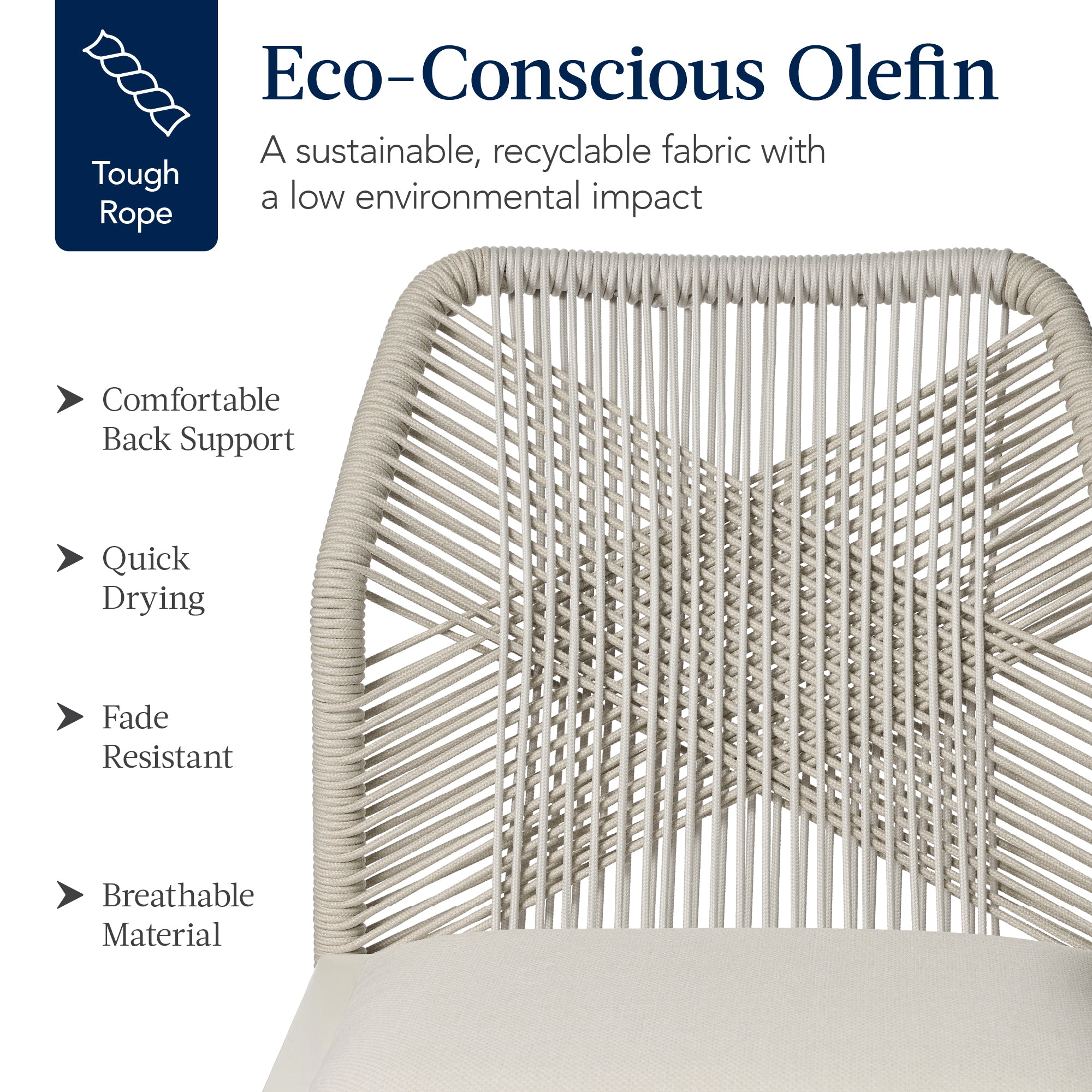 Set of 2 Indoor Outdoor Counter Height Bar Stools w/ All-Weather Rope