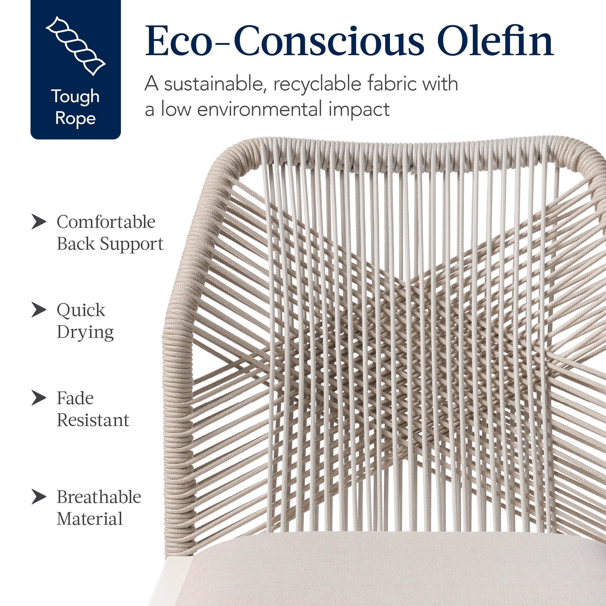 Set of 2 Indoor/Outdoor Aluminum Side Dining Chairs w/ All-Weather Rope