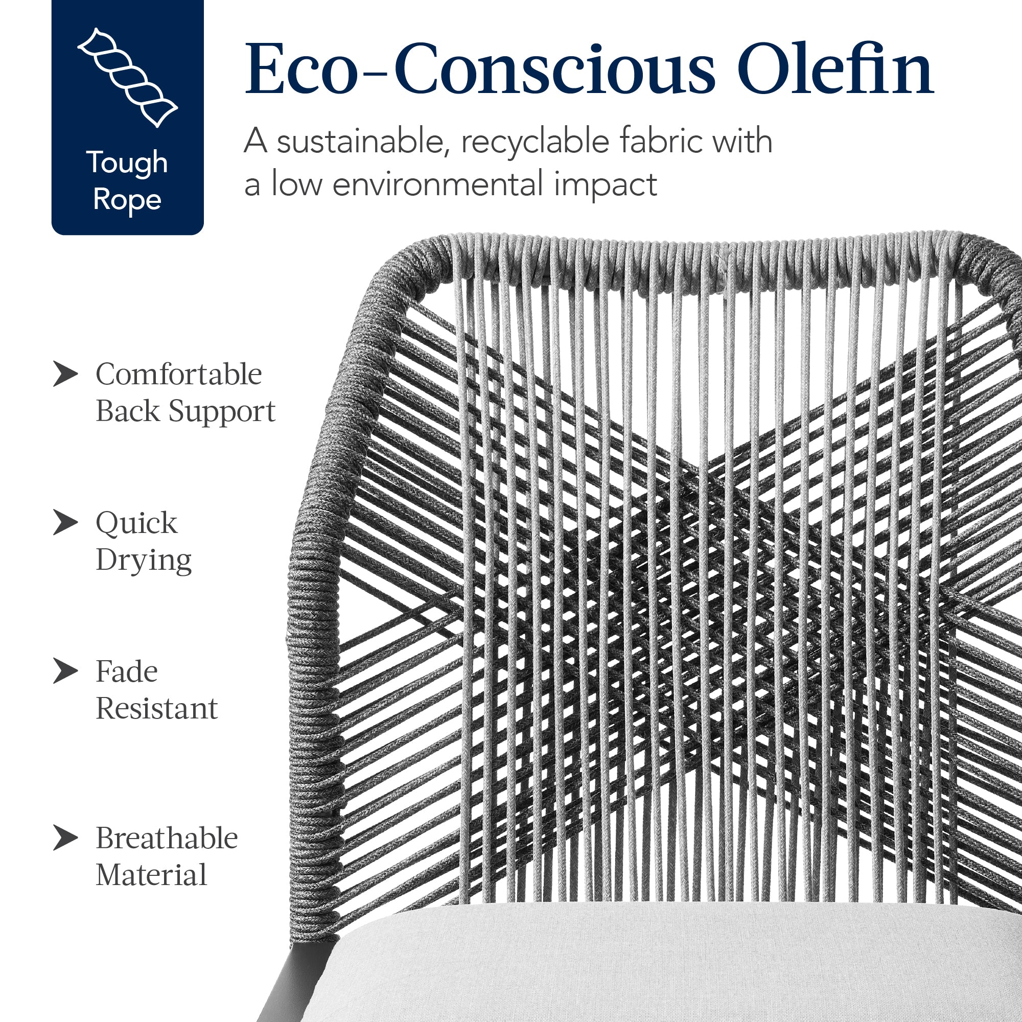 Set of 2 Indoor/Outdoor Aluminum Side Dining Chairs w/ All-Weather Rope