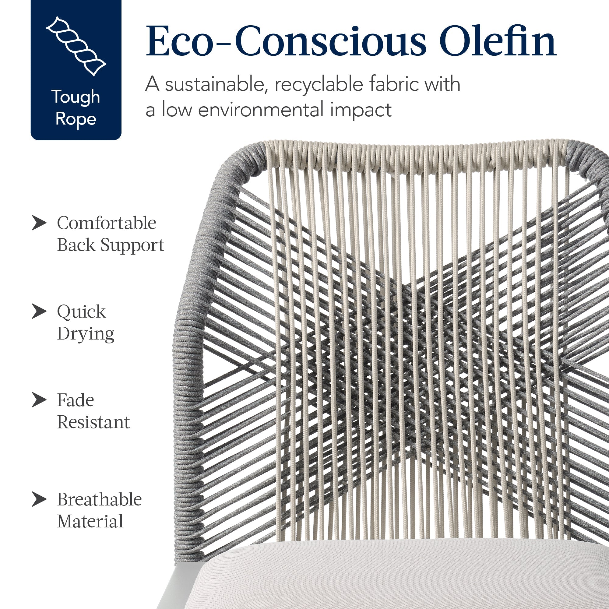 Set of 2 Indoor/Outdoor Aluminum Side Dining Chairs w/ All-Weather Rope