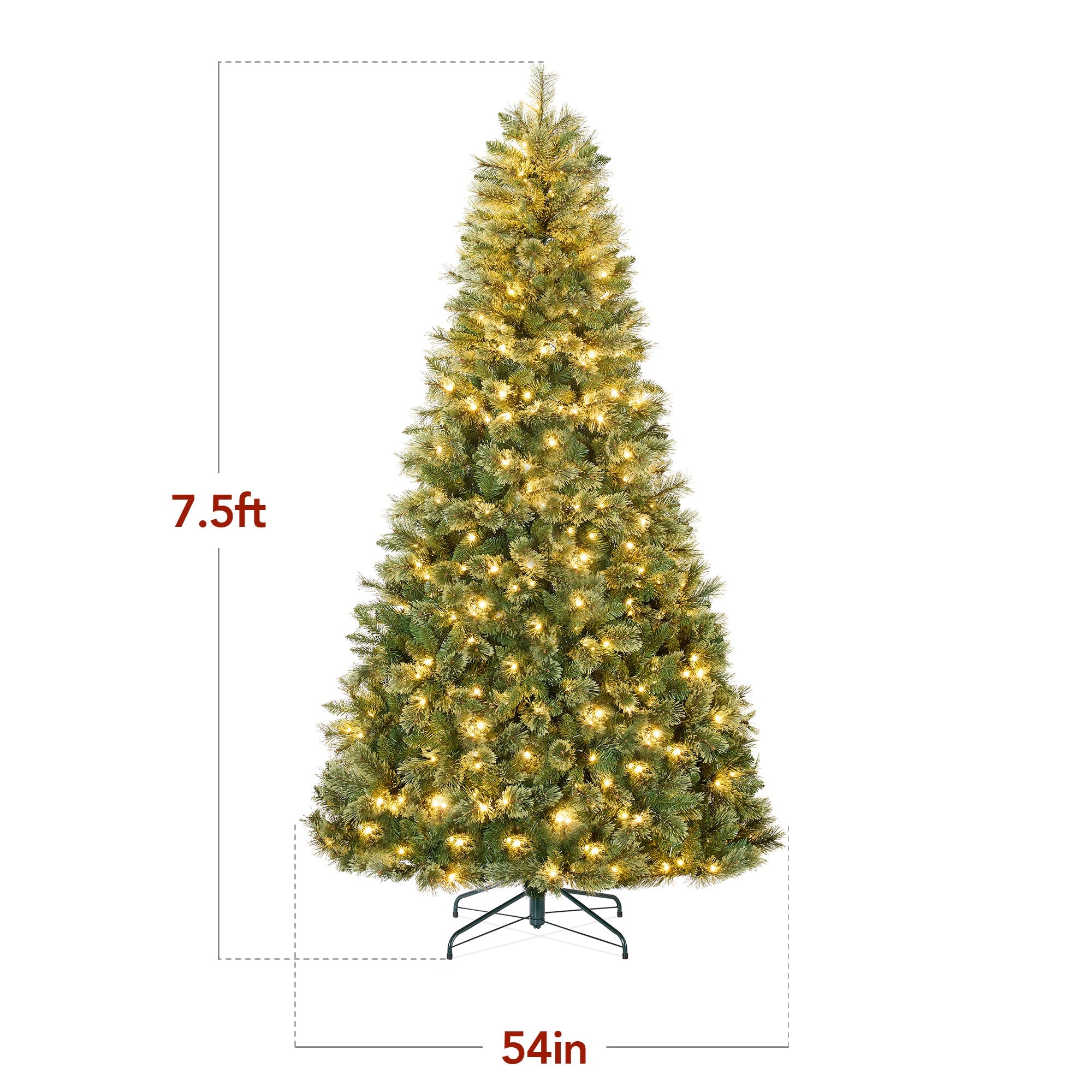 Pre-Lit Premium Cashmere Christmas Tree w/ Cordless Connection, LED Lights