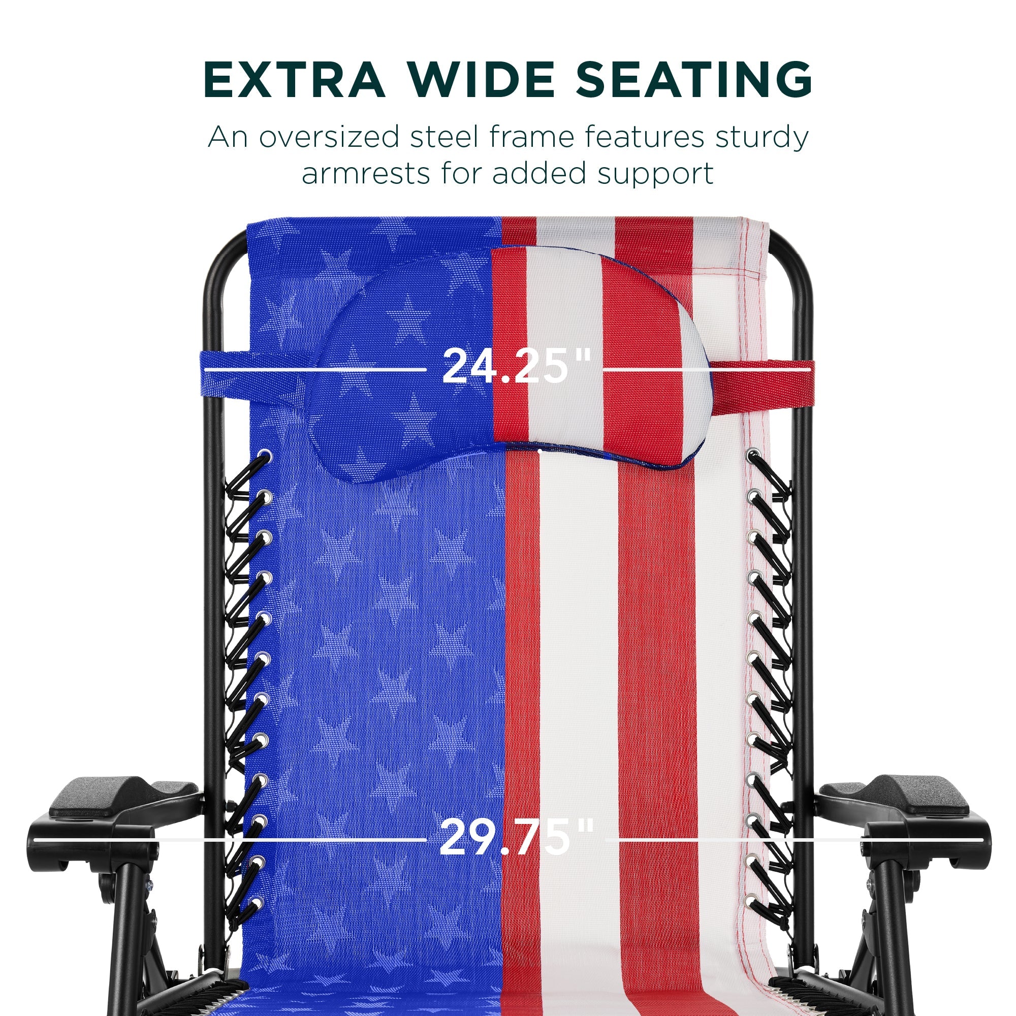 Oversized Reclining Zero Gravity Chair Lounger w/ Cup Holder, Pillow