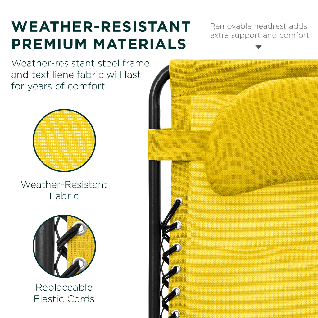 Oversized Reclining Zero Gravity Chair Lounger w/ Cup Holder, Pillow