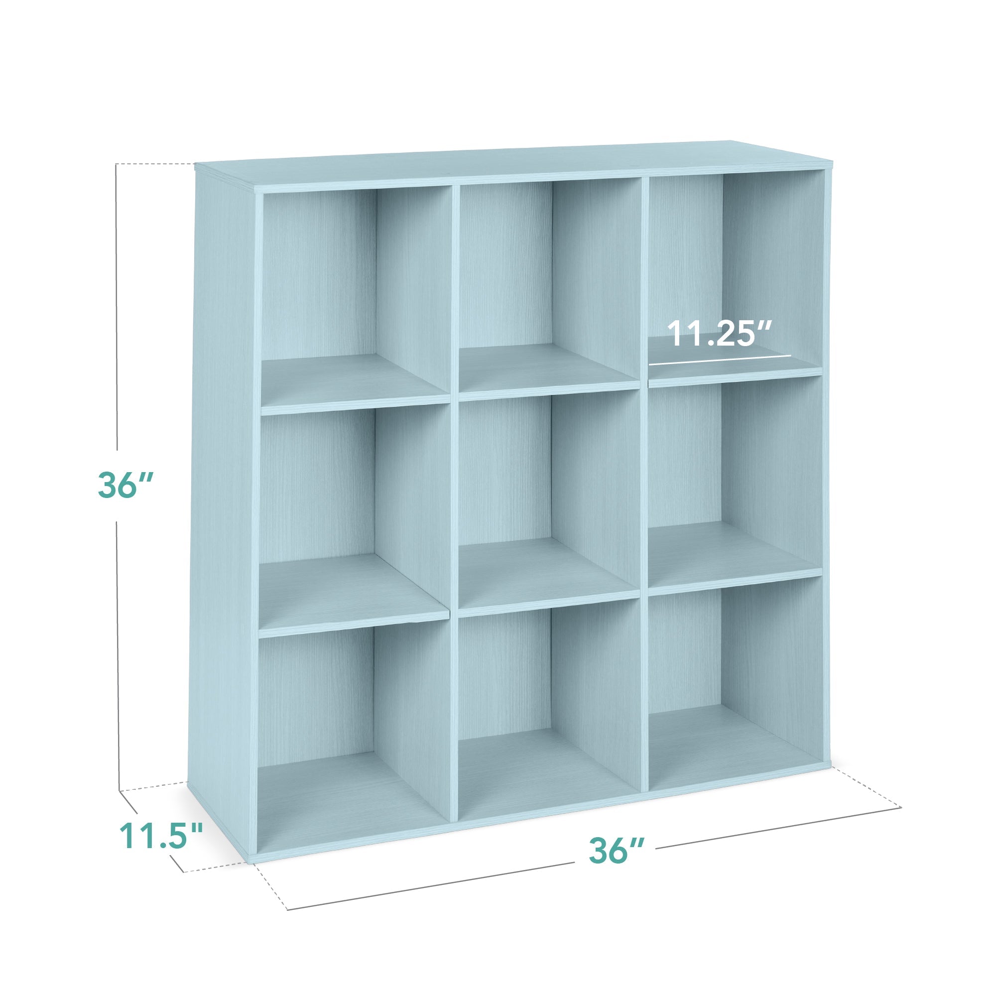 9-Cube Bookshelf Storage Display w/ 3 Removable Panels, Customizable Design
