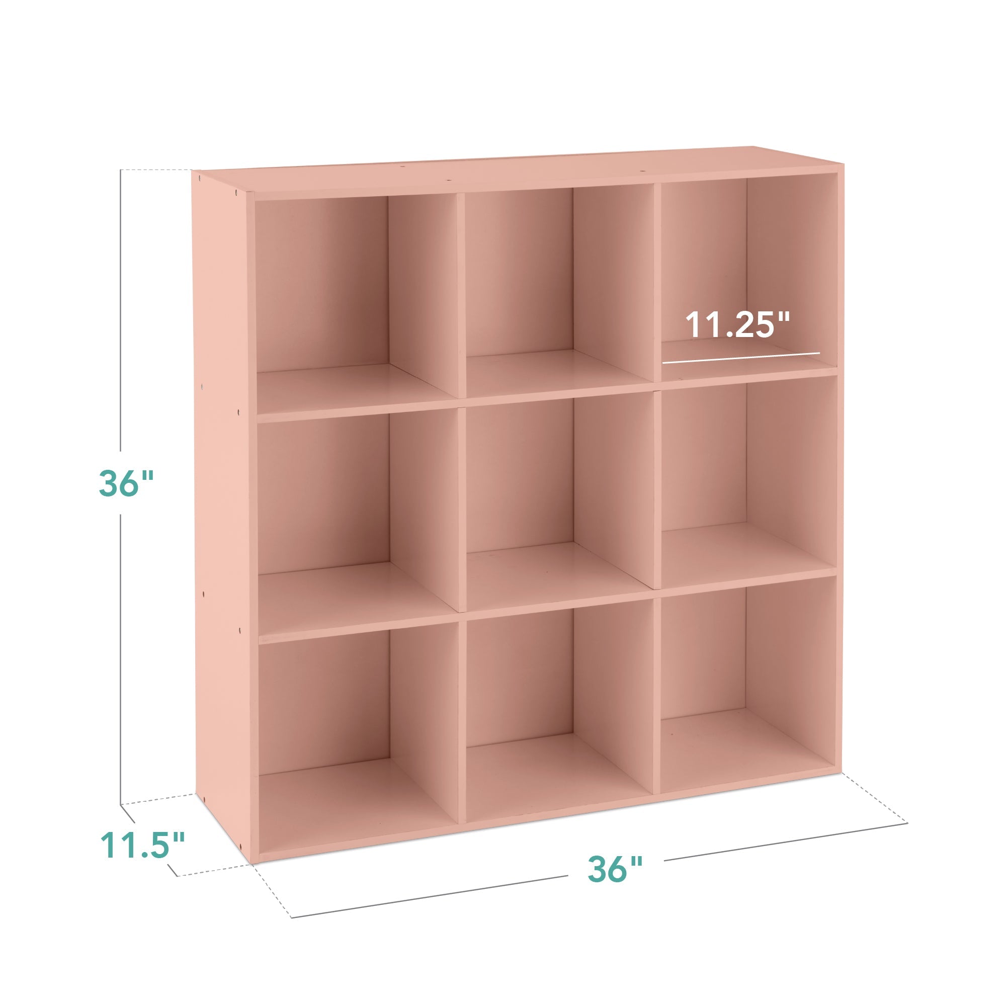 9-Cube Bookshelf Storage Display w/ 3 Removable Panels, Customizable Design