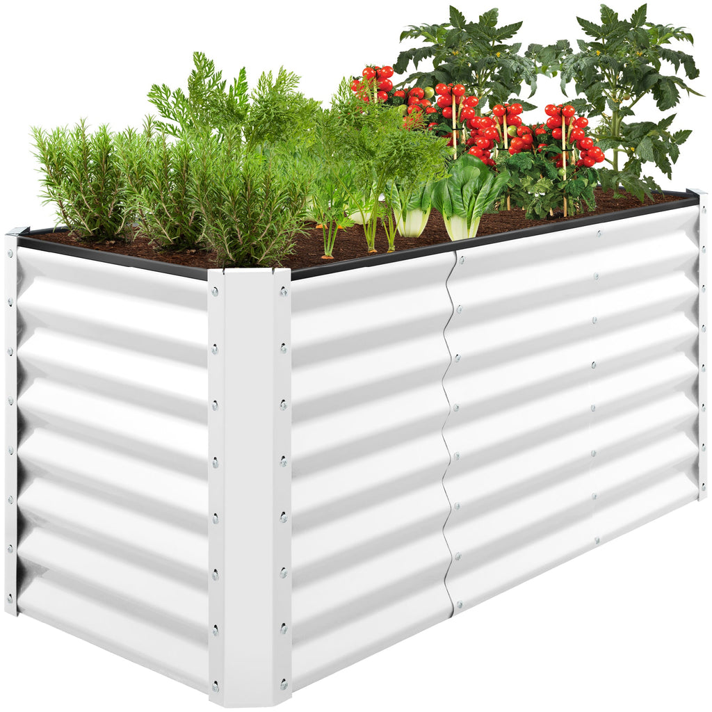 Outdoor Metal Raised Garden Bed for Vegetables, Flowers, Herbs - 4x2x2ft
