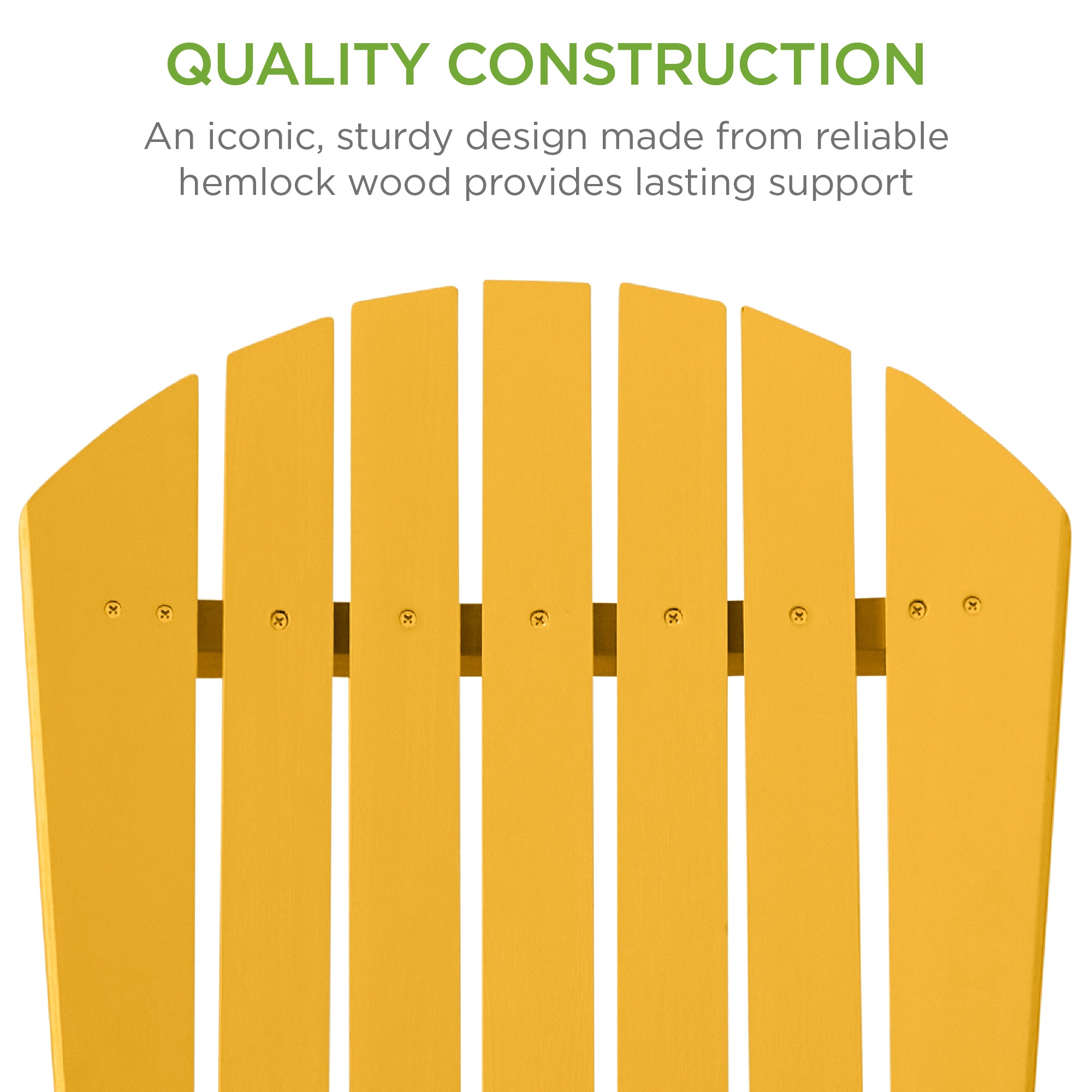 Folding Wooden Adirondack Chair, Accent Furniture w/ Natural Woodgrain