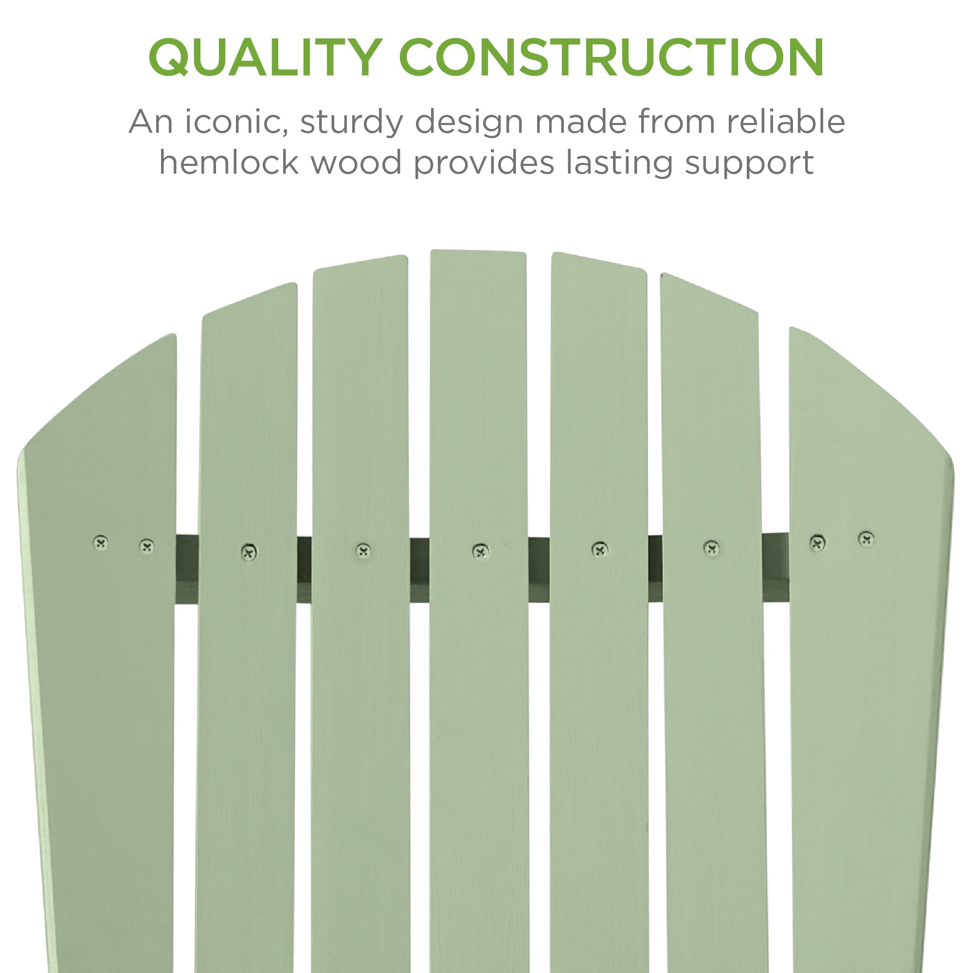 Folding Wooden Adirondack Chair, Accent Furniture w/ Natural Woodgrain