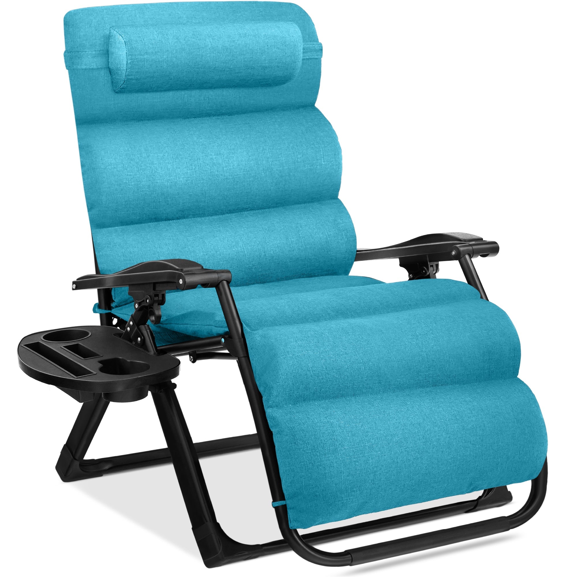 Oversized Zero Gravity Chair, Folding Outdoor Recliner w/ Removable Cushion
