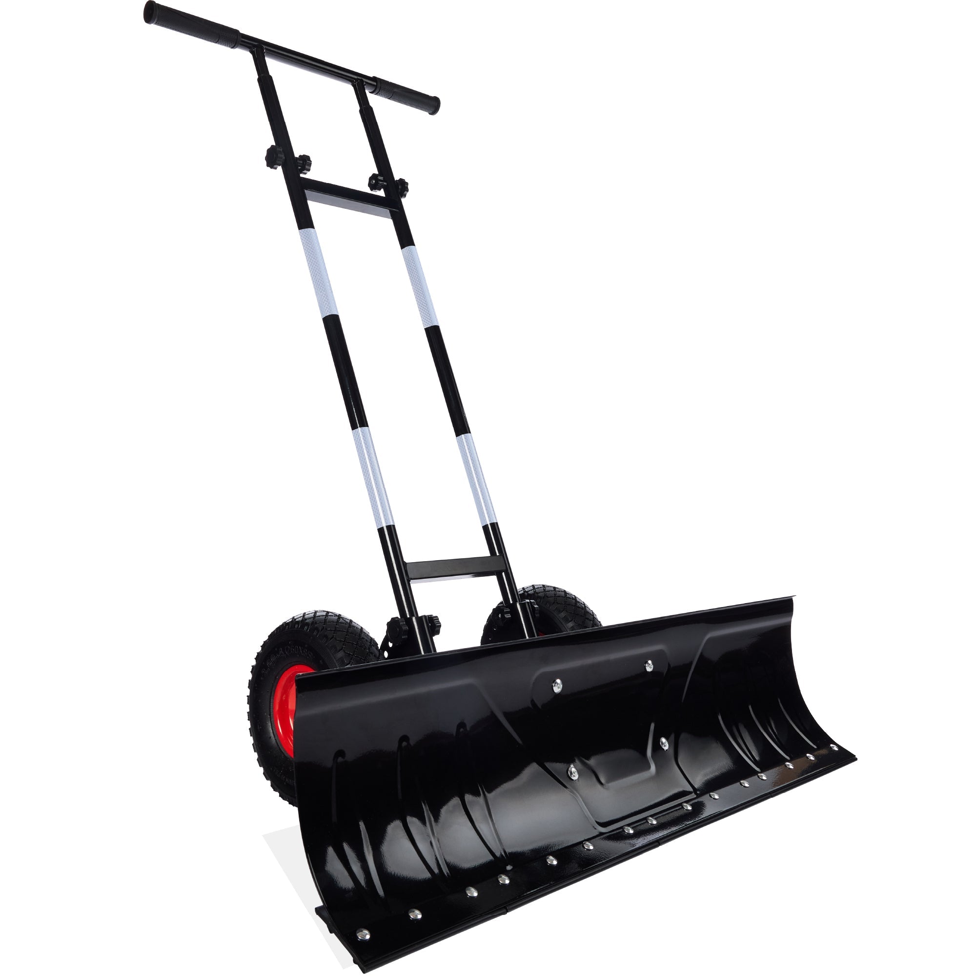 2-Wheel Snow Pusher w/ Adjustable Handle, Reflective Tape - 36in