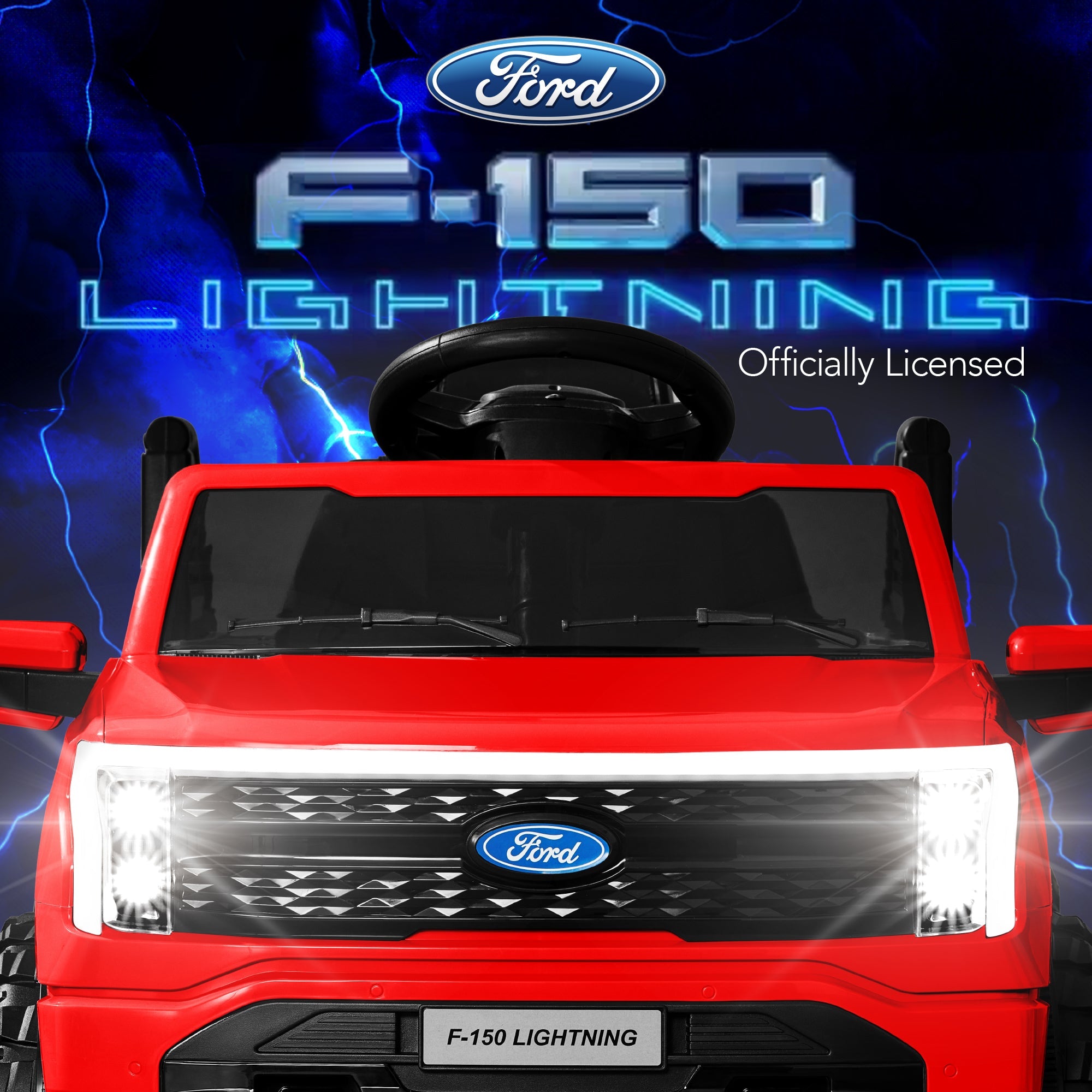 12V Kids Ride On Car Officially Licensed Ford Lightning w/ Remote, 2 Speeds