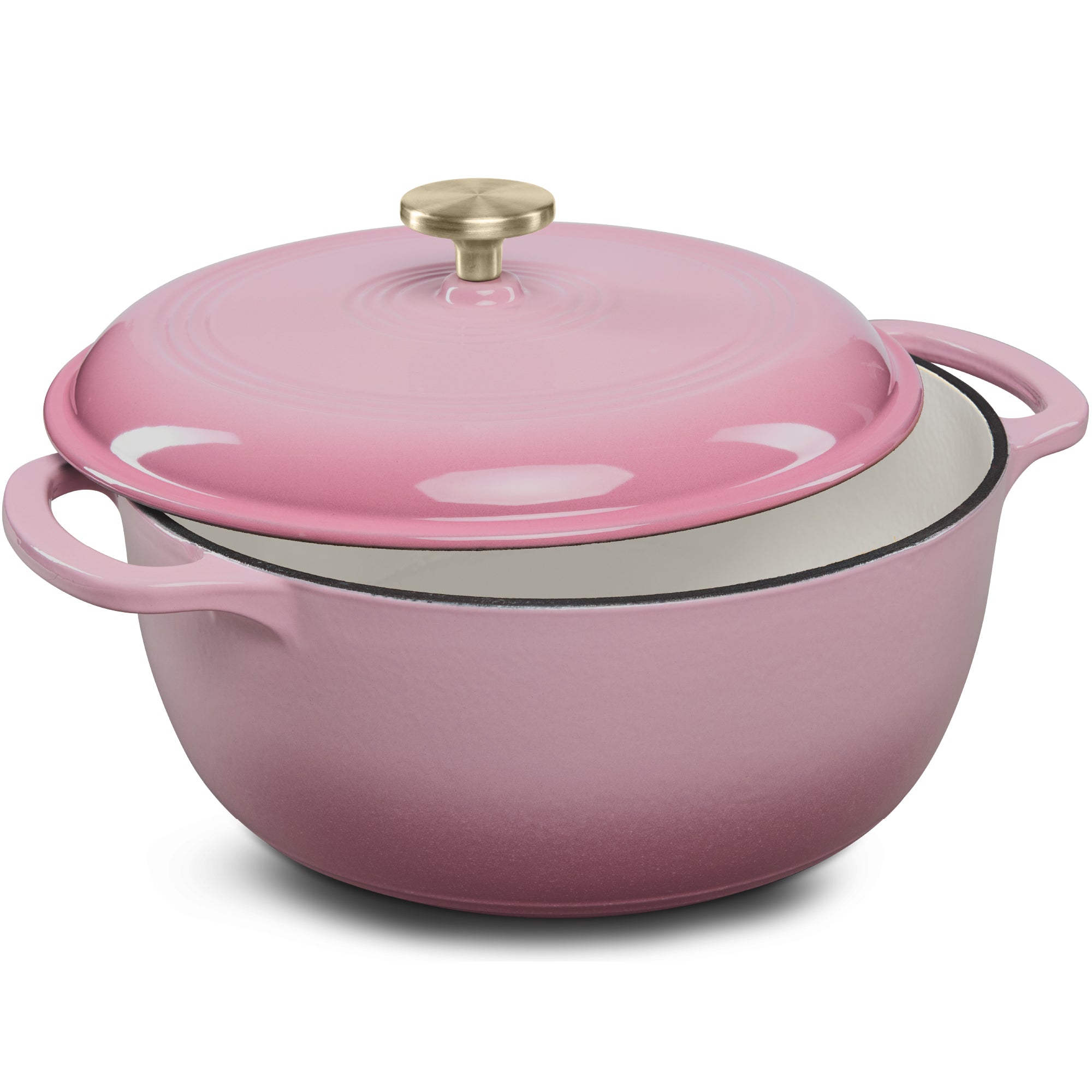 Cast-Iron Dutch Oven Kitchen Cookware w/ Enamel, Handles - 7.5qt