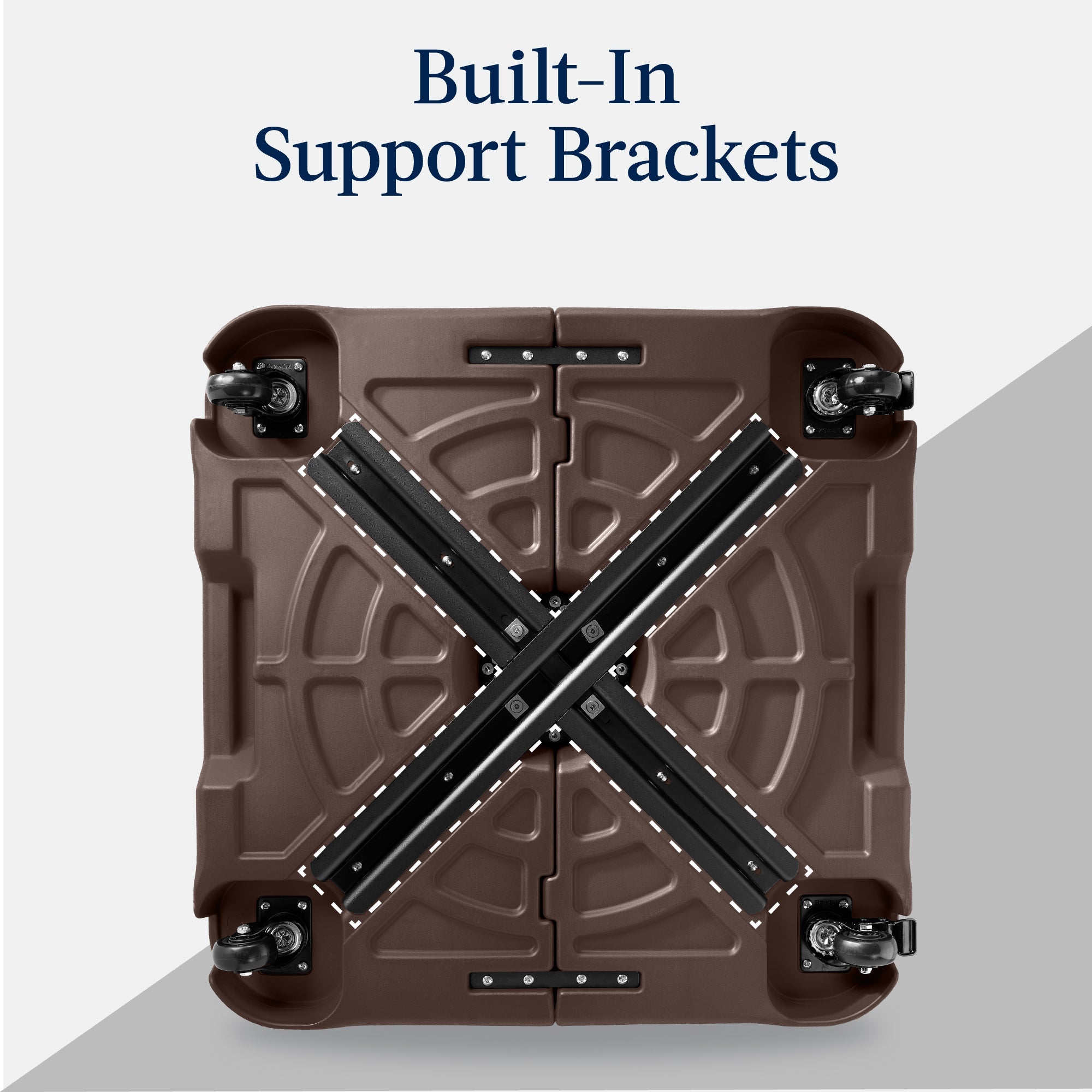 Outdoor Cantilever Base w/ Wheels, Locks, Fillable 330lb Capacity