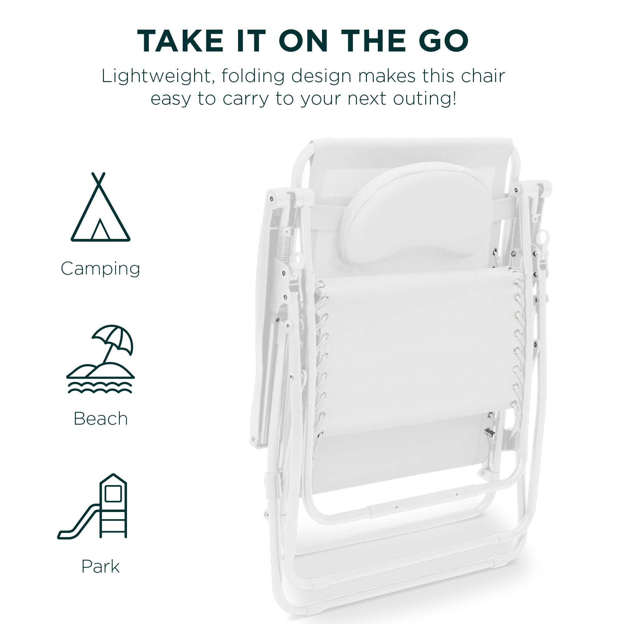 Oversized Reclining Zero Gravity Chair Lounger w/ Cup Holder, Pillow