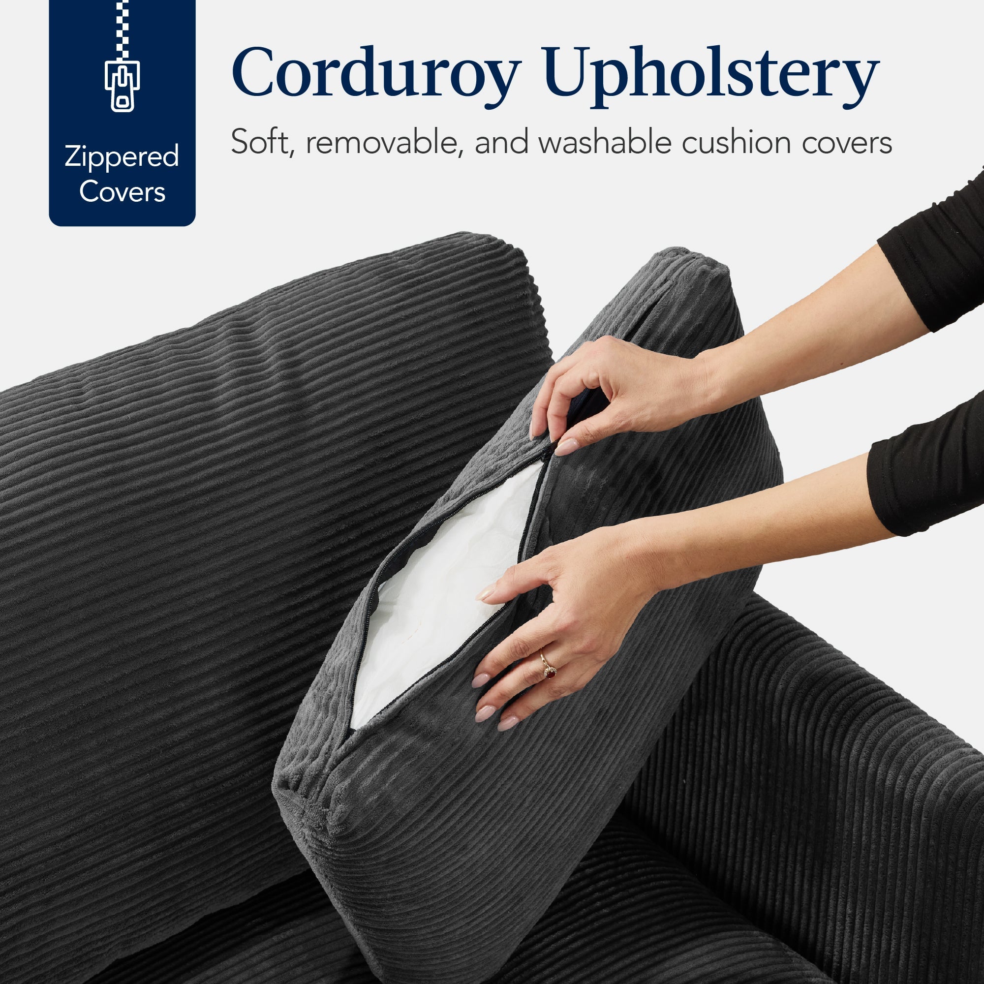 Modular Sectional Pillowtop Sofa w/ Ottoman & Storage  82in