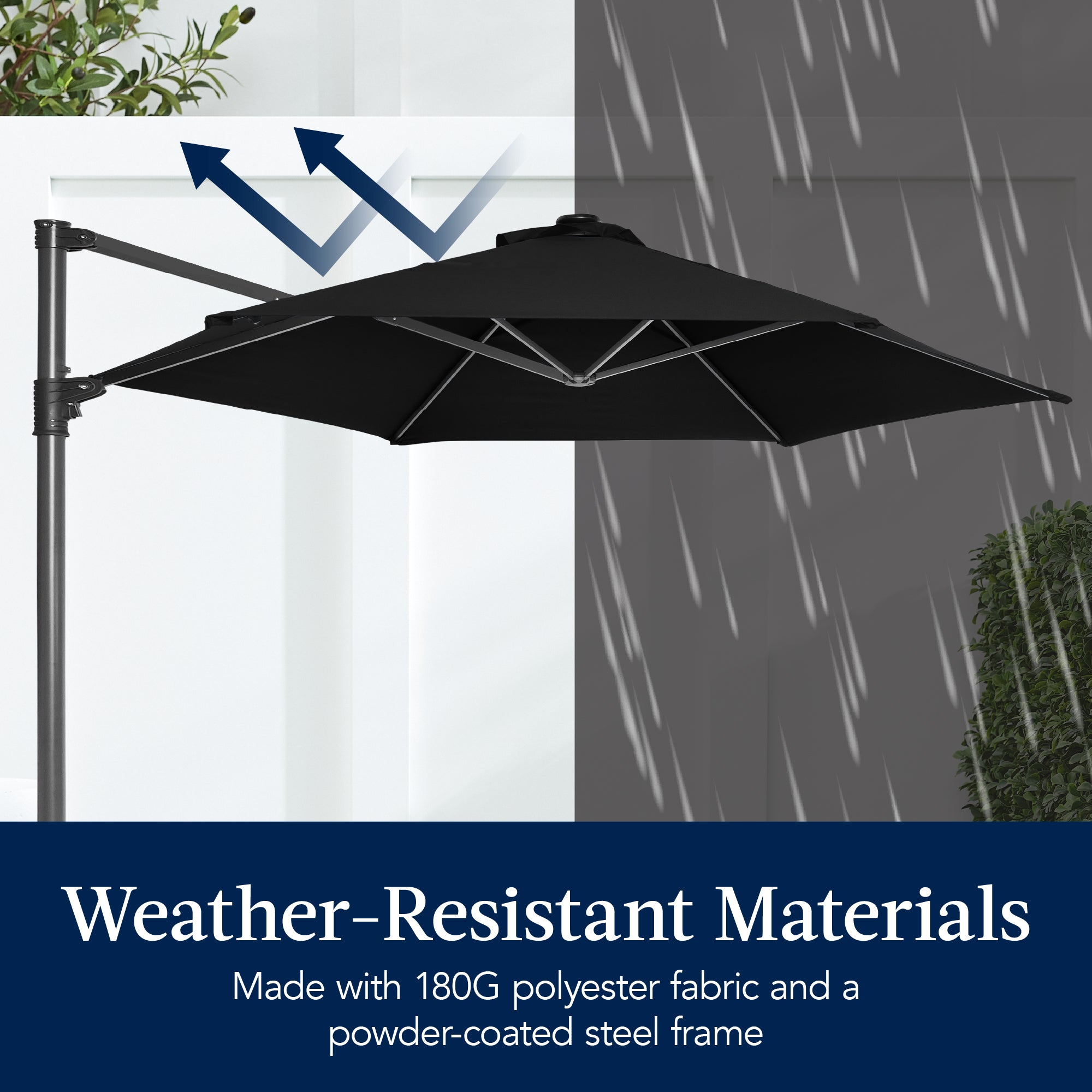 360 Rotating Cantilever Offset Patio Umbrella - 10ft