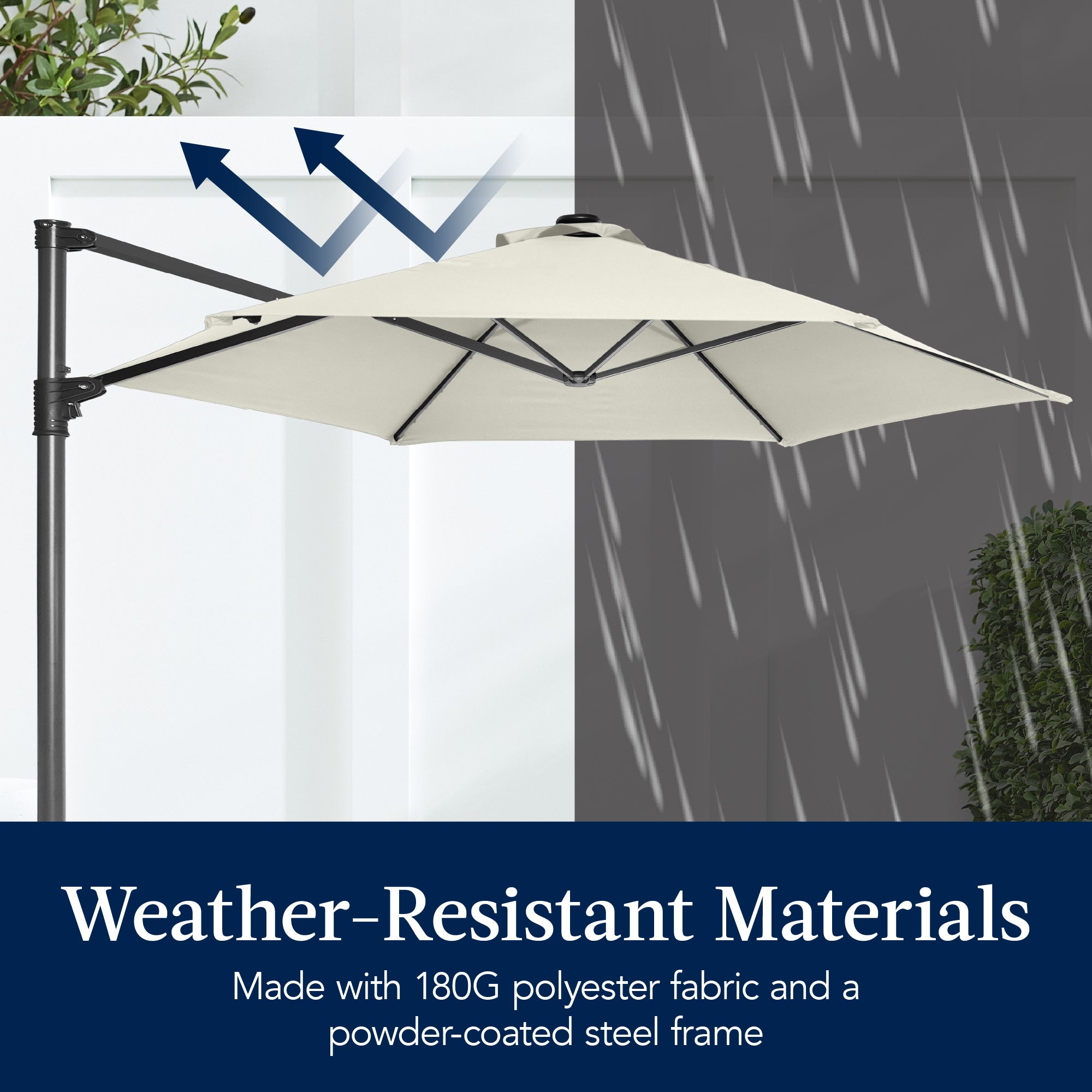 360 Rotating Cantilever Offset Patio Umbrella - 10ft