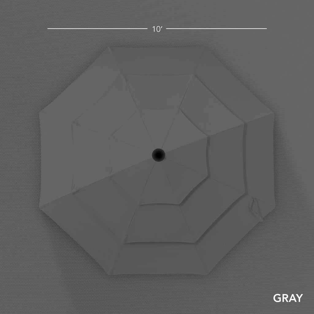 3-Tier Patio Umbrella w/ Tilt Adjustment, Crank - 10ft