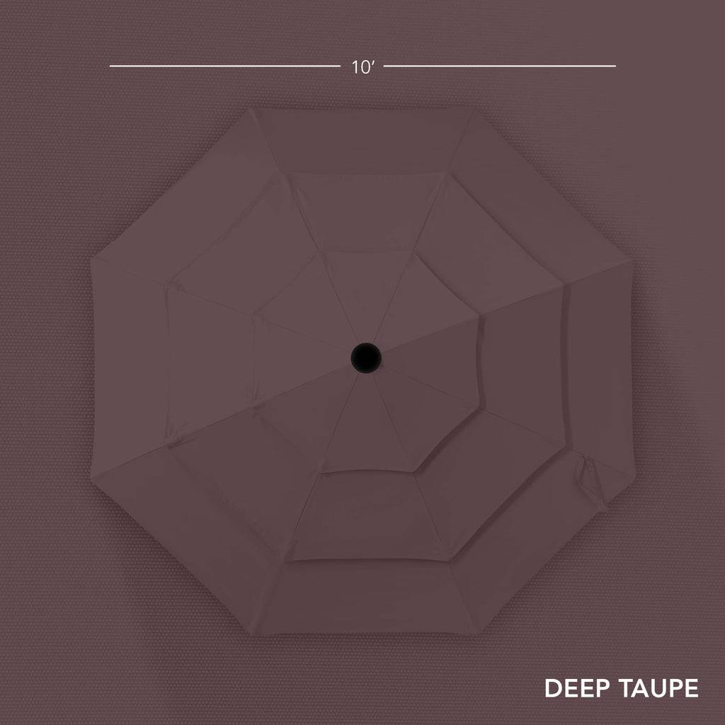 3-Tier Patio Umbrella w/ Tilt Adjustment, Crank - 10ft