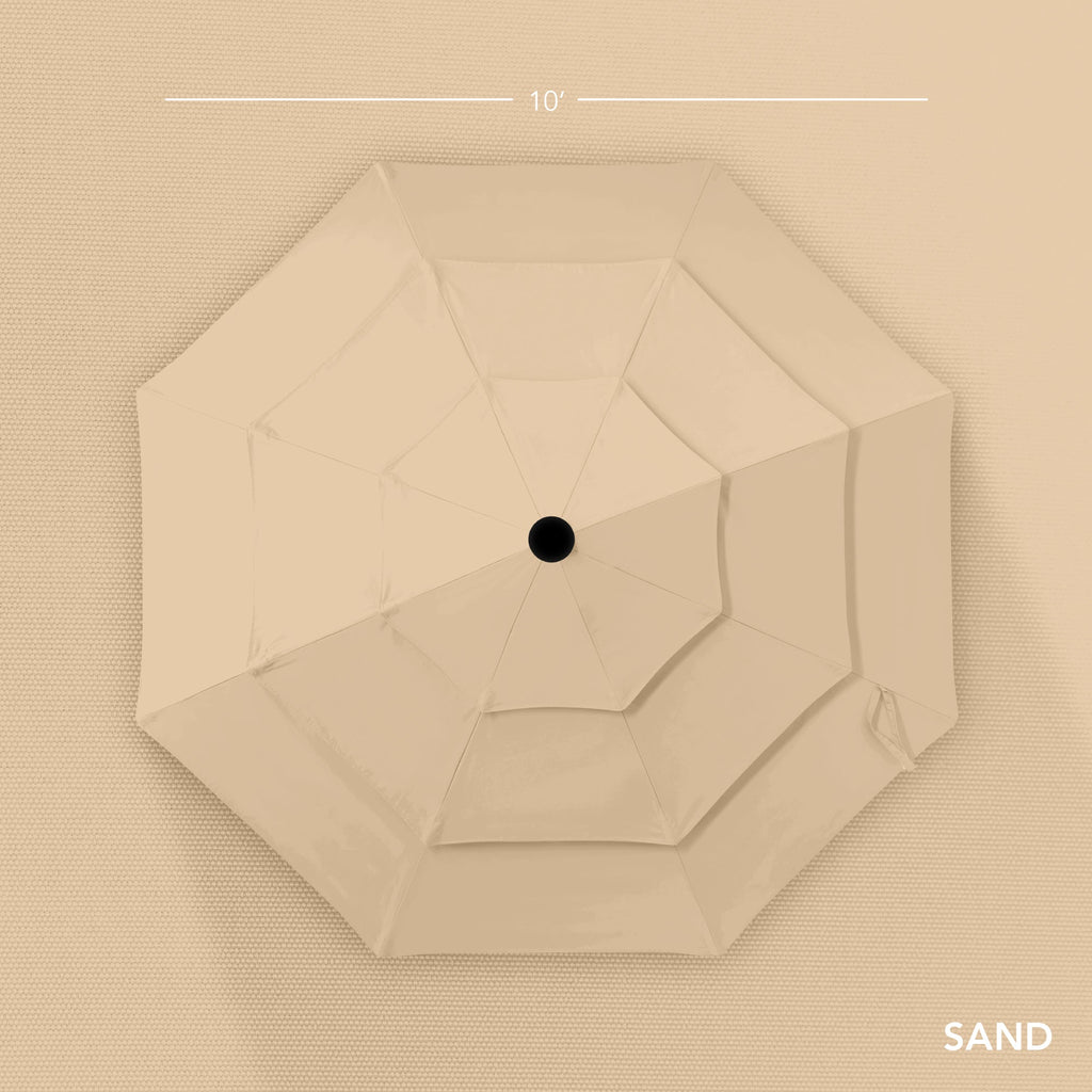 3-Tier Patio Umbrella w/ Tilt Adjustment, Crank - 10ft