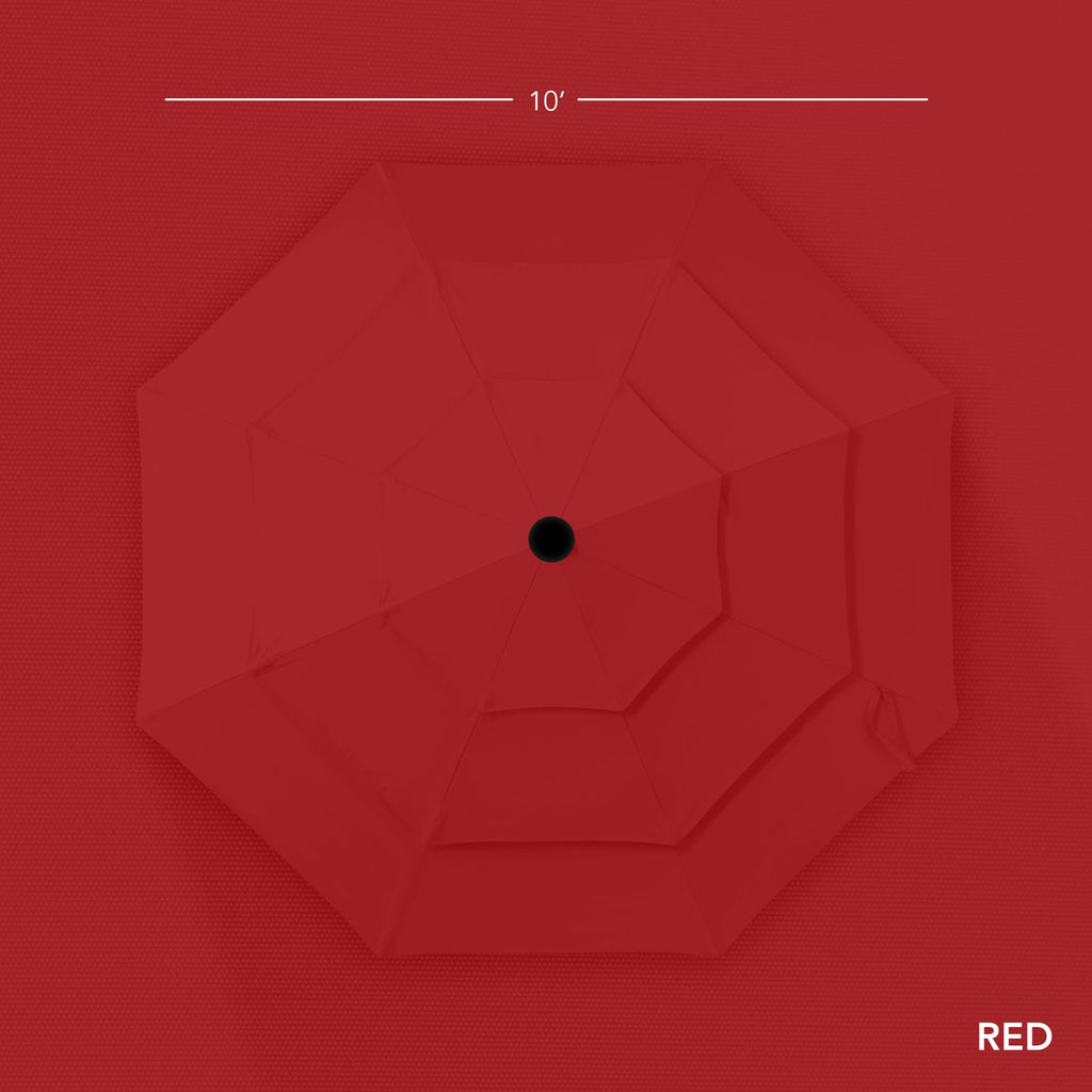 3-Tier Patio Umbrella w/ Tilt Adjustment, Crank - 10ft