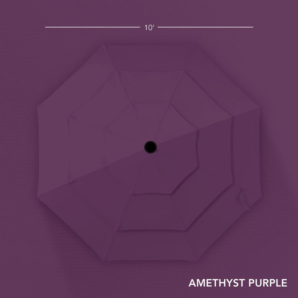 3-Tier Patio Umbrella w/ Tilt Adjustment, Crank - 10ft